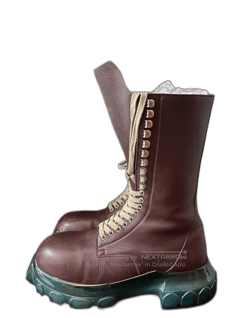 Rick Owens Rick Owens Burgundy Octopus Sole Boots Size 43. Size US 10 / EU 43 - 1 Thumbnail