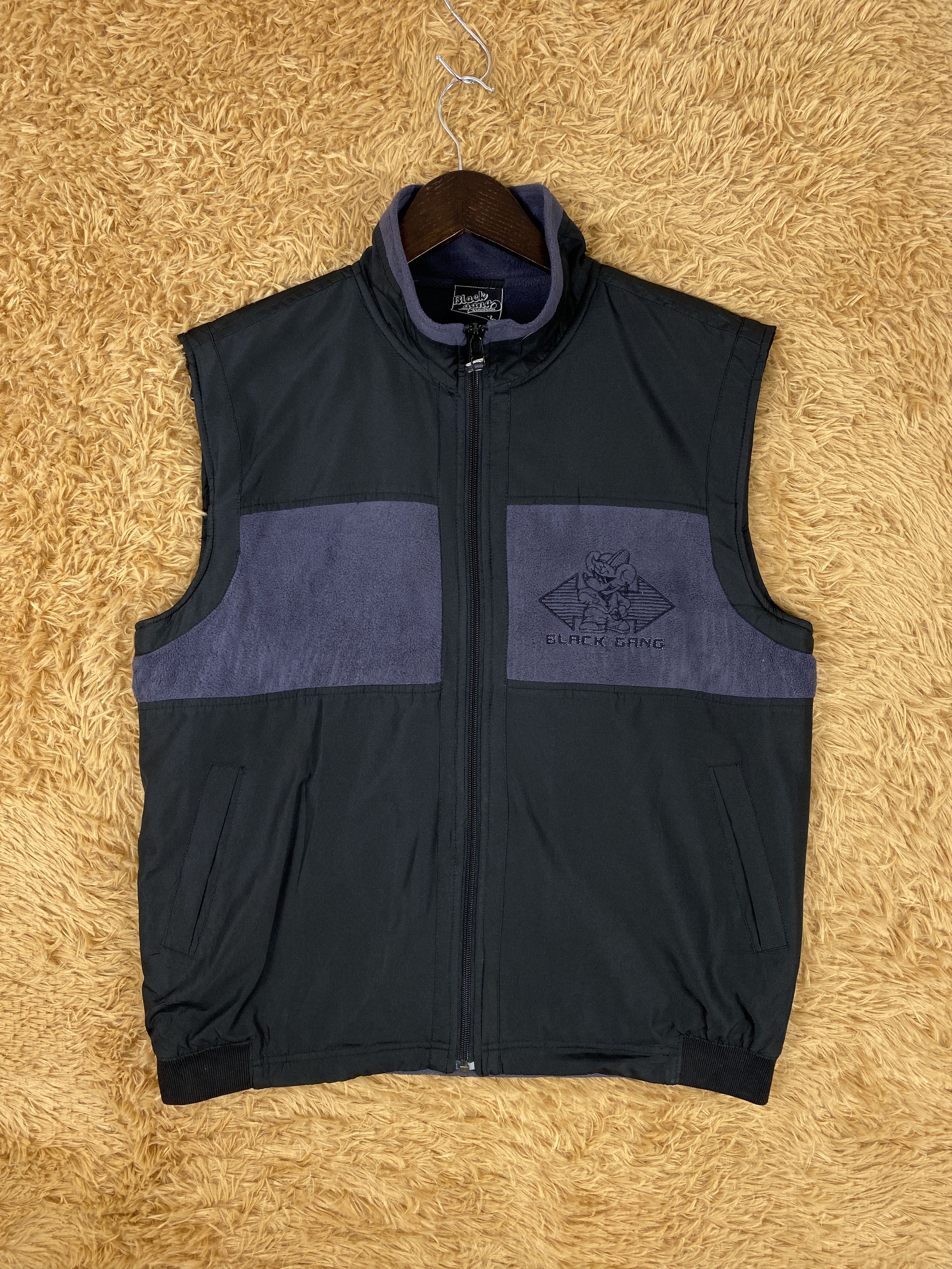 Japanese Brand Vintage Black Gang Fleece Lining Vest Size US S / EU 44-46 / 1 - 2 Thumbnail