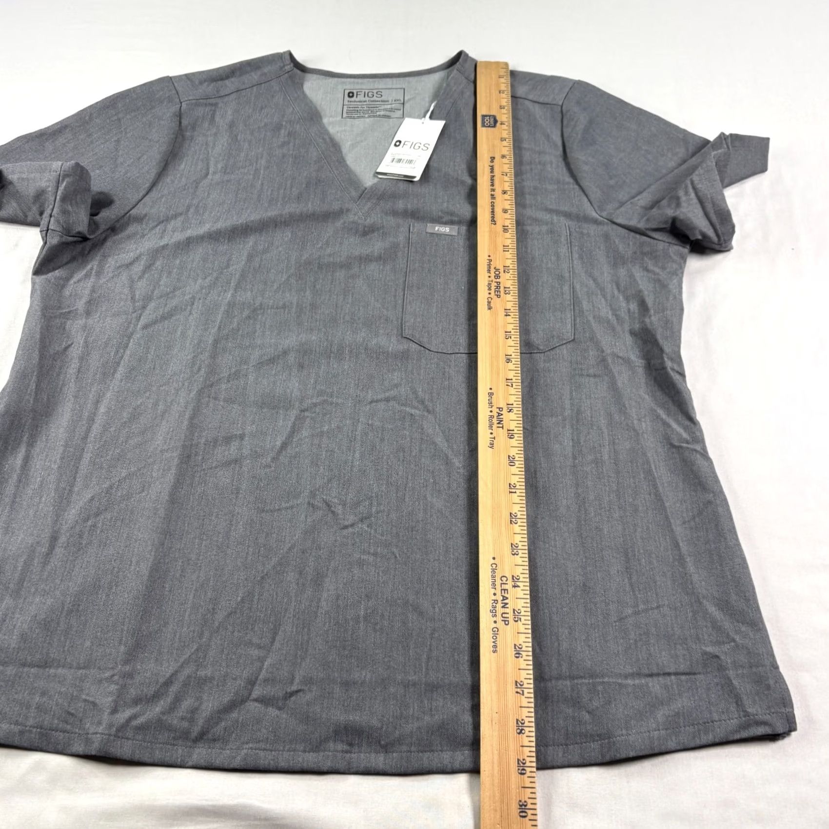 Vintage FIGS Scrub Top Shirt Womens 2XL Gray Catarina One Pocket Nurse Medical NEW Size XXL / US 16-18 / IT 52-54 - 6 Thumbnail