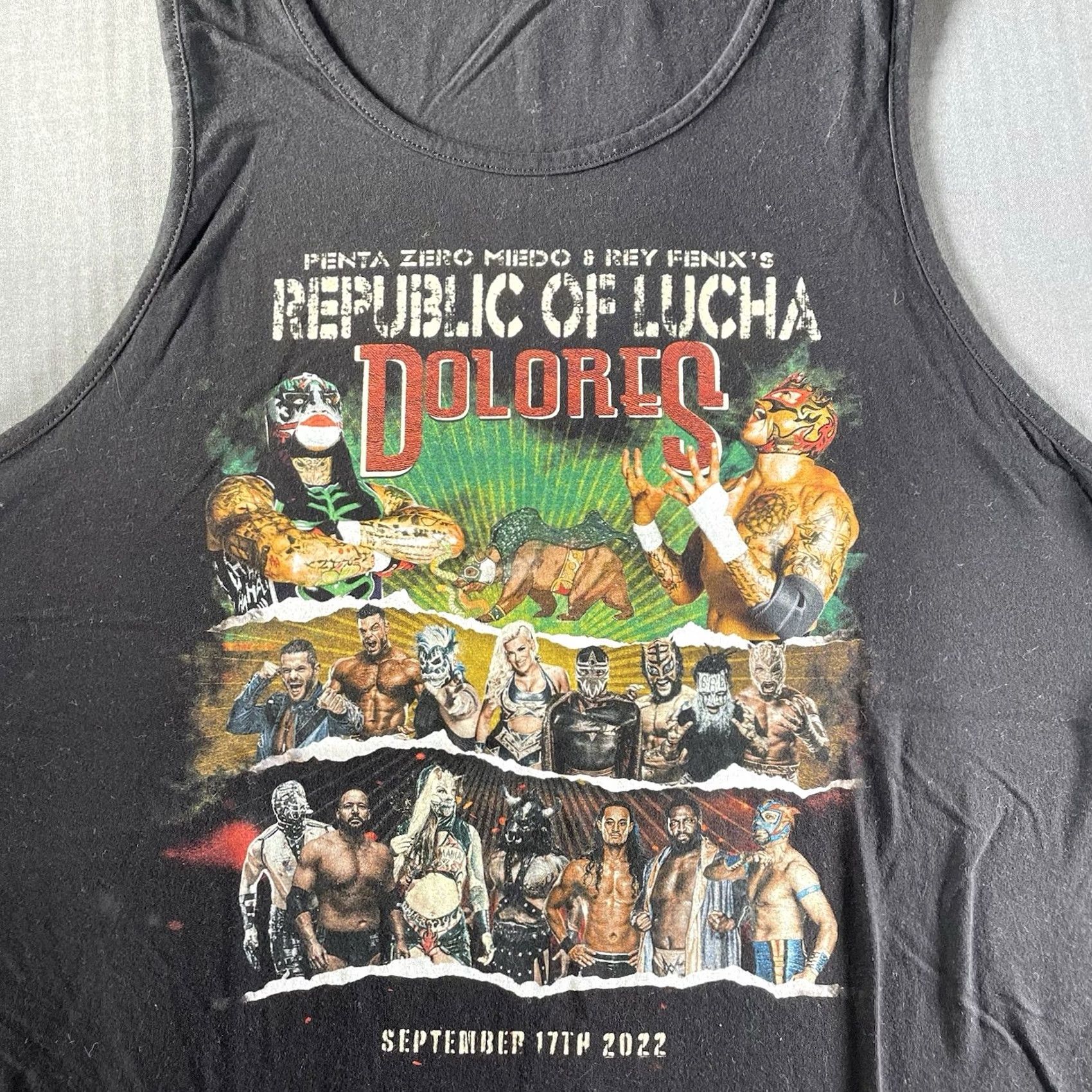 Vintage Republic Of Lucha Shirt Men’s XL Tank Top Rey Fenix PENTA Dolores 2022 LA Shirt XL Black Men’s T-Shirt Tank Top Size US XL / EU 56 / 4 - 2 Thumbnail