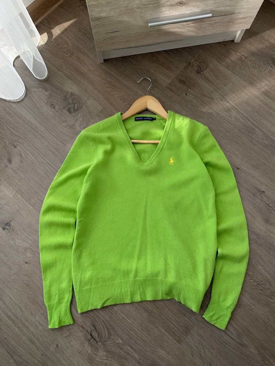 Polo Ralph Lauren × Vintage Vintage Polo Ralph Lauren Cashmere Green Sweater Size S / US 4 / IT 40 - 2 Thumbnail