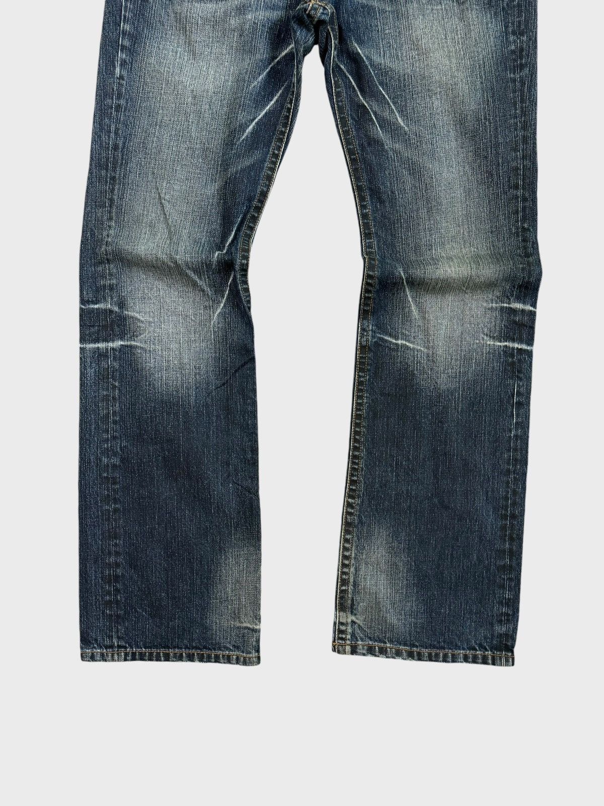 Hysteric Glamour × Japanese Brand × Vintage FLARED RATTLE TRAP JUNYA WATANABE STYLE DISTRESSED DENIM Size US 32 / EU 48 - 6 Thumbnail