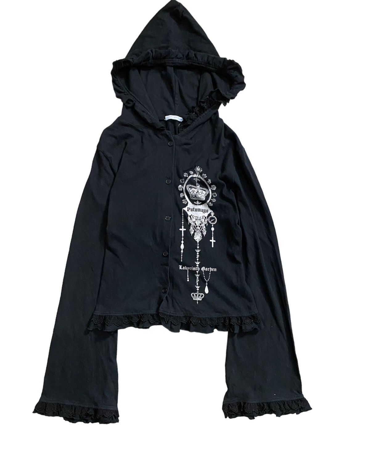 Japanese Brand 90s PUTUMAYO cyberpunk cross lightweight button up hoodie Size XS / US 0-2 / IT 36-38 - 1 Thumbnail