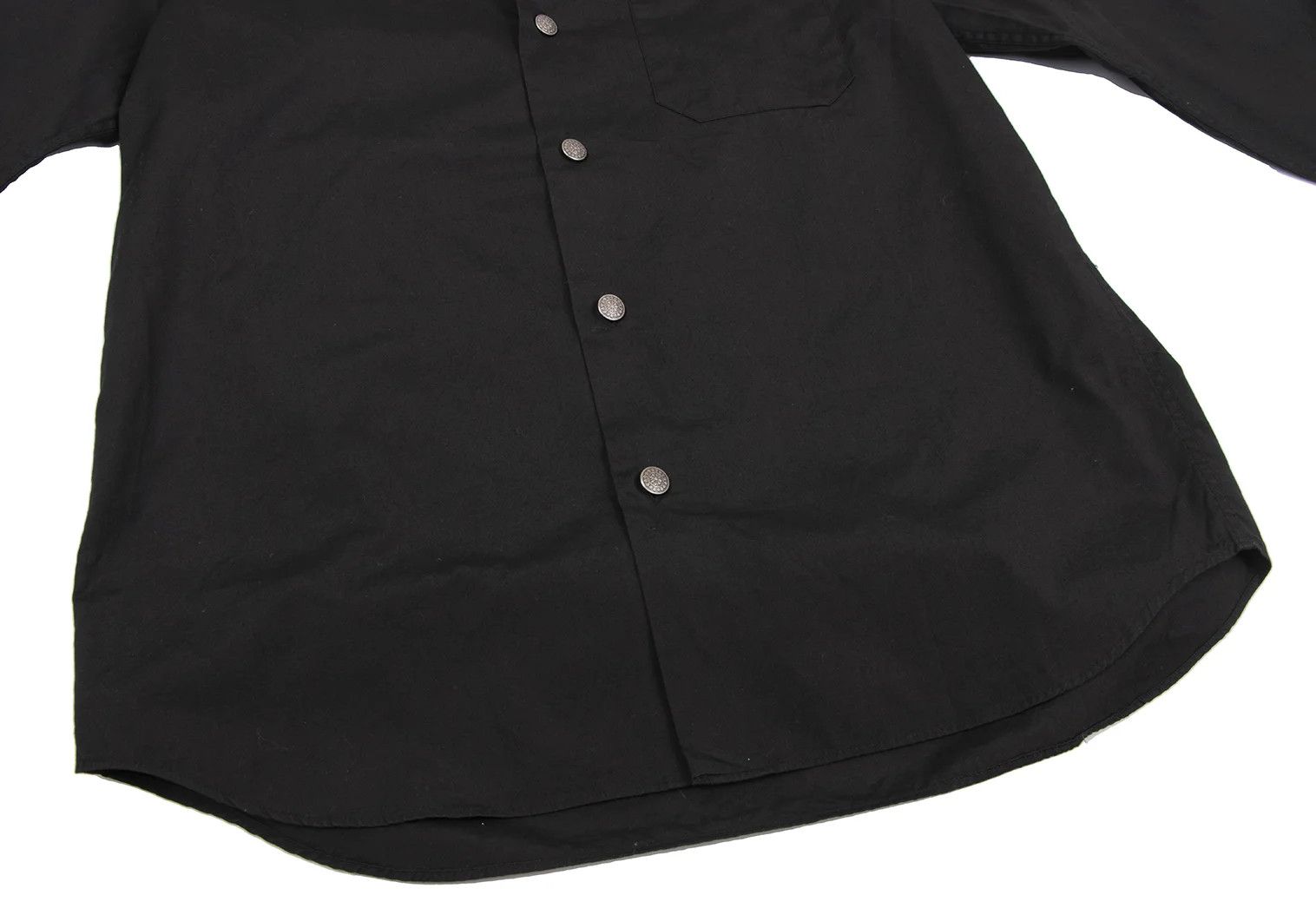 agnes b. Cotton Floral Button Long Sleeve Shirt in Black Size M Size US M / EU 48-50 / 2 - 9 Thumbnail