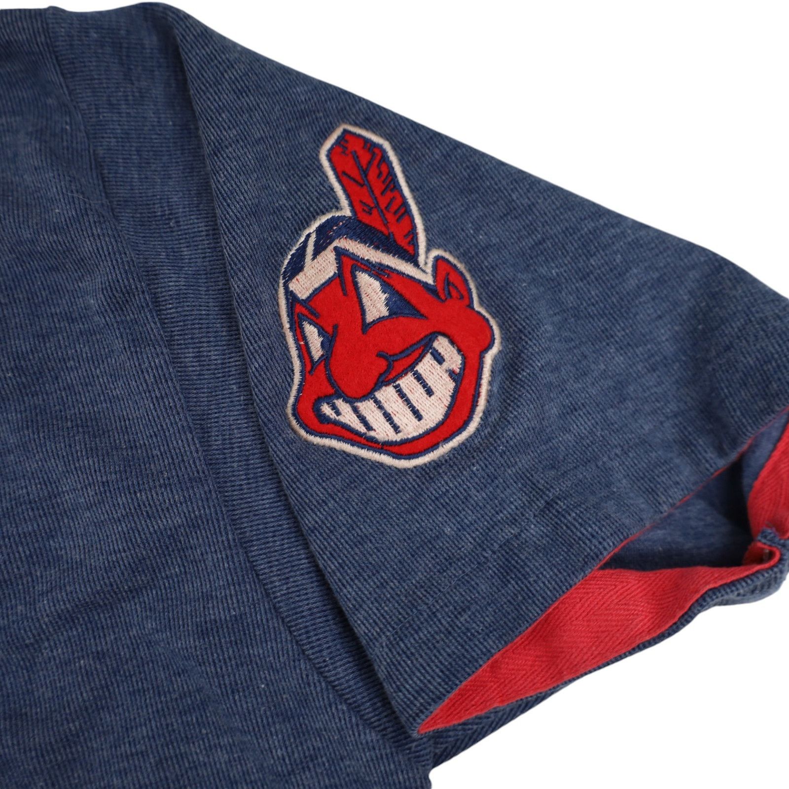 MLB × Vintage Vintage 90s MLB Mirage Cleveland Indians Spellout Polo Size US XL / EU 56 / 4 - 5 Thumbnail
