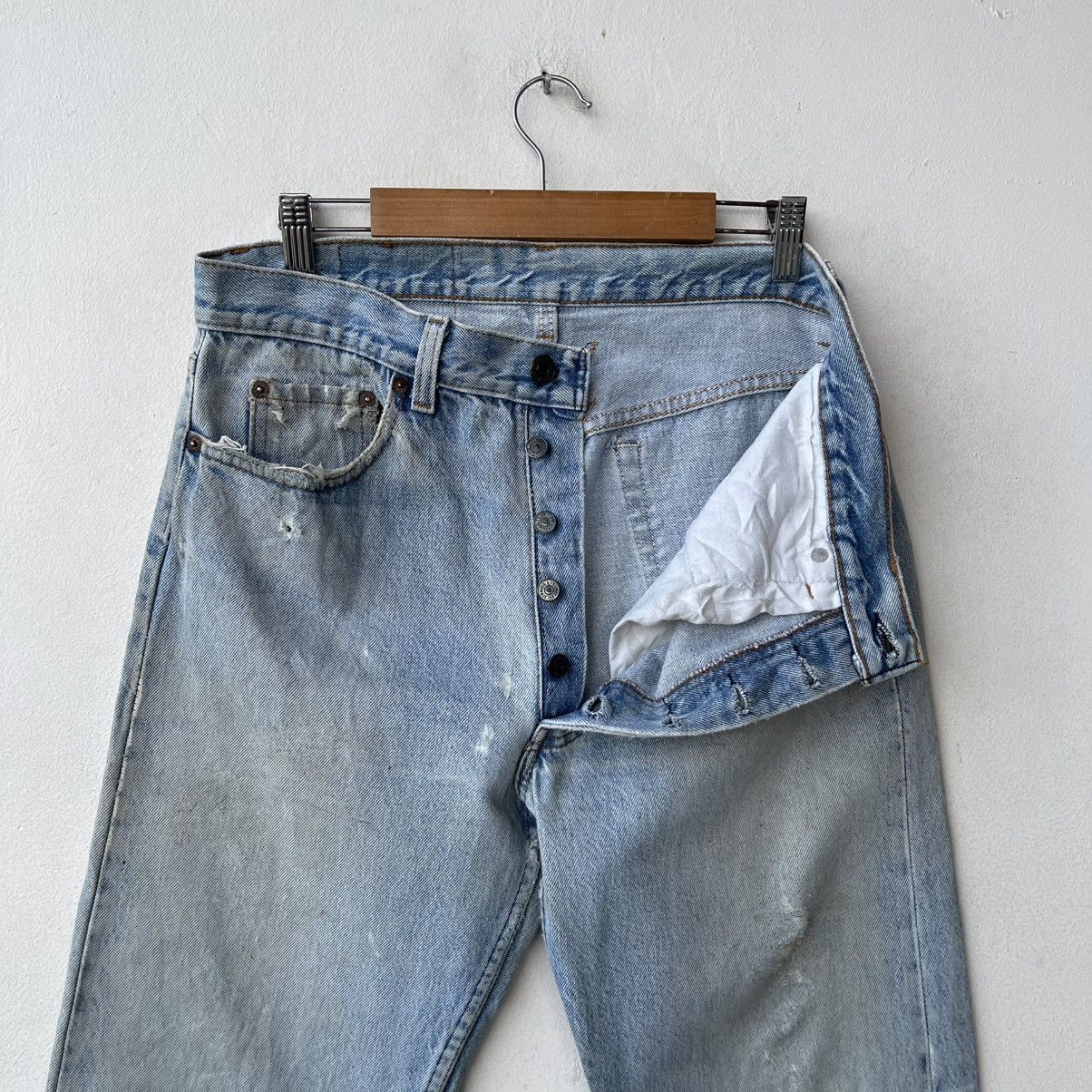 Levi's Thrashed Vintage 80s Levi’s 501 Denim Jeans Size US 32 / EU 48 - 15 Thumbnail