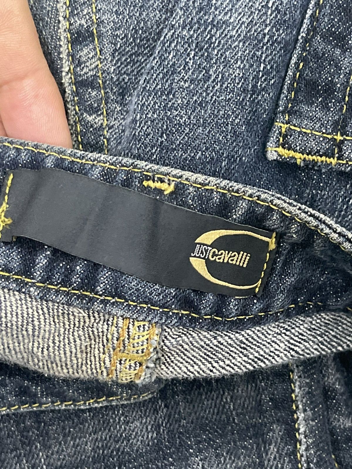 Roberto Cavalli Wide Jeans Just Cavalli Chrome Heart Dior Erd cdg Amiri 2🟦9 Size US 35 - 17 Thumbnail