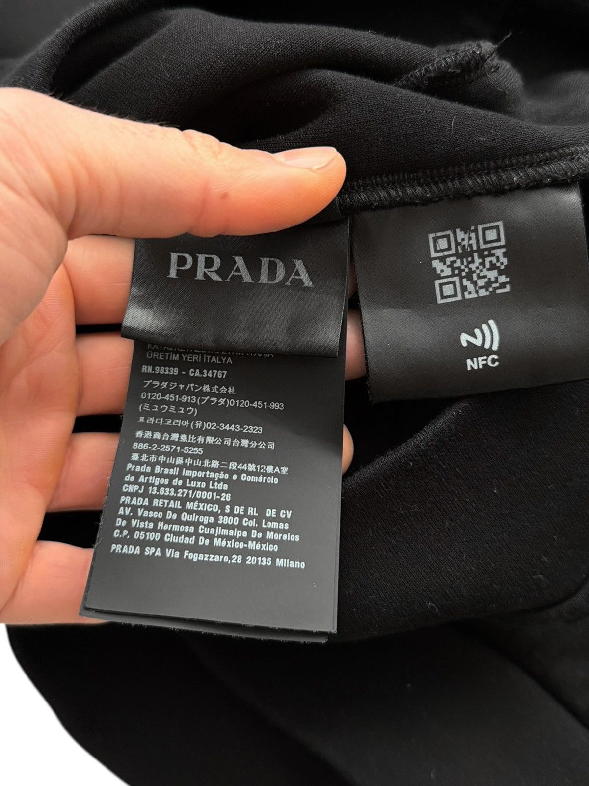 Prada 2022 Fleece Re-nylon Triangle Badge Logo Plaque Crewneck Size US XL / EU 56 / 4 - 8 Thumbnail