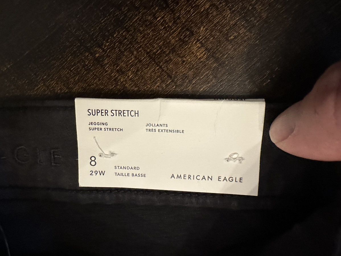 American Eagle Outfitters NWT American Eagle Super Stretch Black Jeggings-Sz 8 (30x28) Size 30" / US 8 / IT 44 - 10 Thumbnail