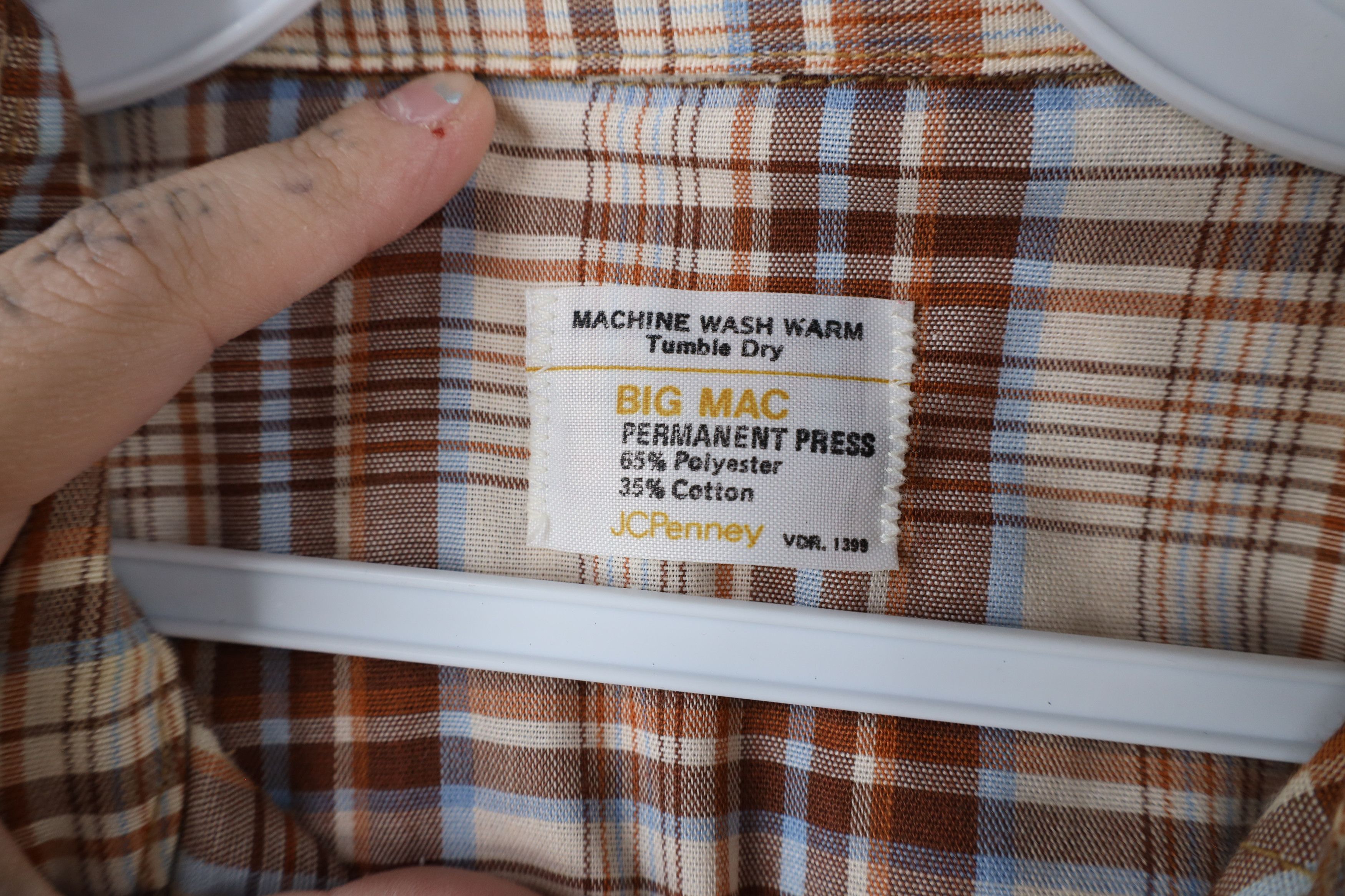 Vintage Vintage 60s 70s Big Mac Snap Button Collared Shirt Plaid USA Size US L / EU 52-54 / 3 - 10 Thumbnail