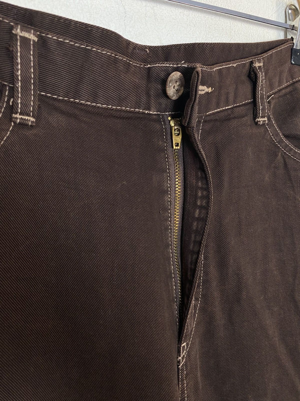 MCM MCM Legere Brown Khaki Denim Jeans Straight Waist Size 28 Size 28" / US 6 / IT 42 - 6 Thumbnail