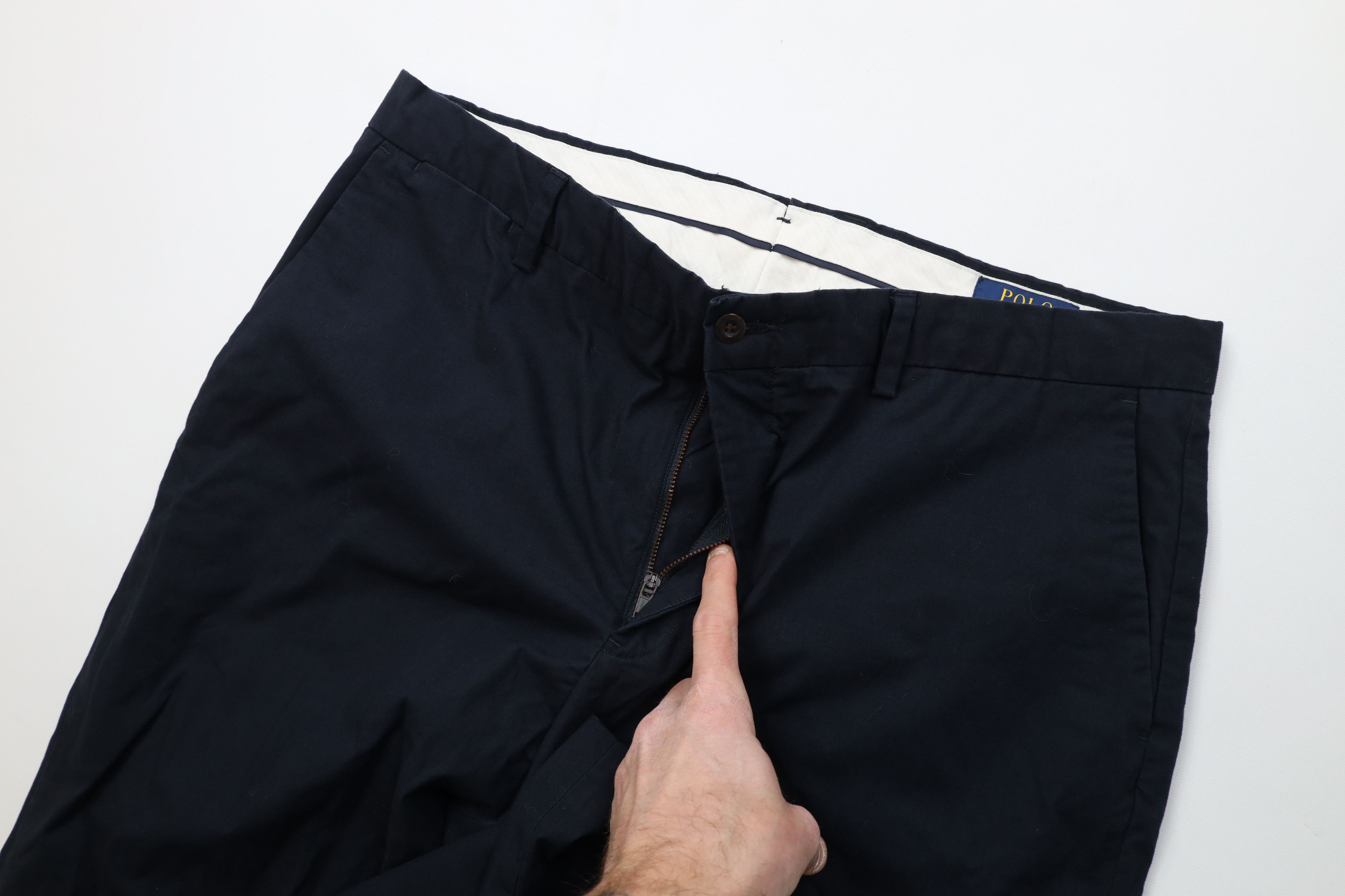Ralph Lauren Vintage Y2K Ralph Lauren Wide Leg Chino Pants Navy Blue Size US 36 / EU 52 - 6 Thumbnail