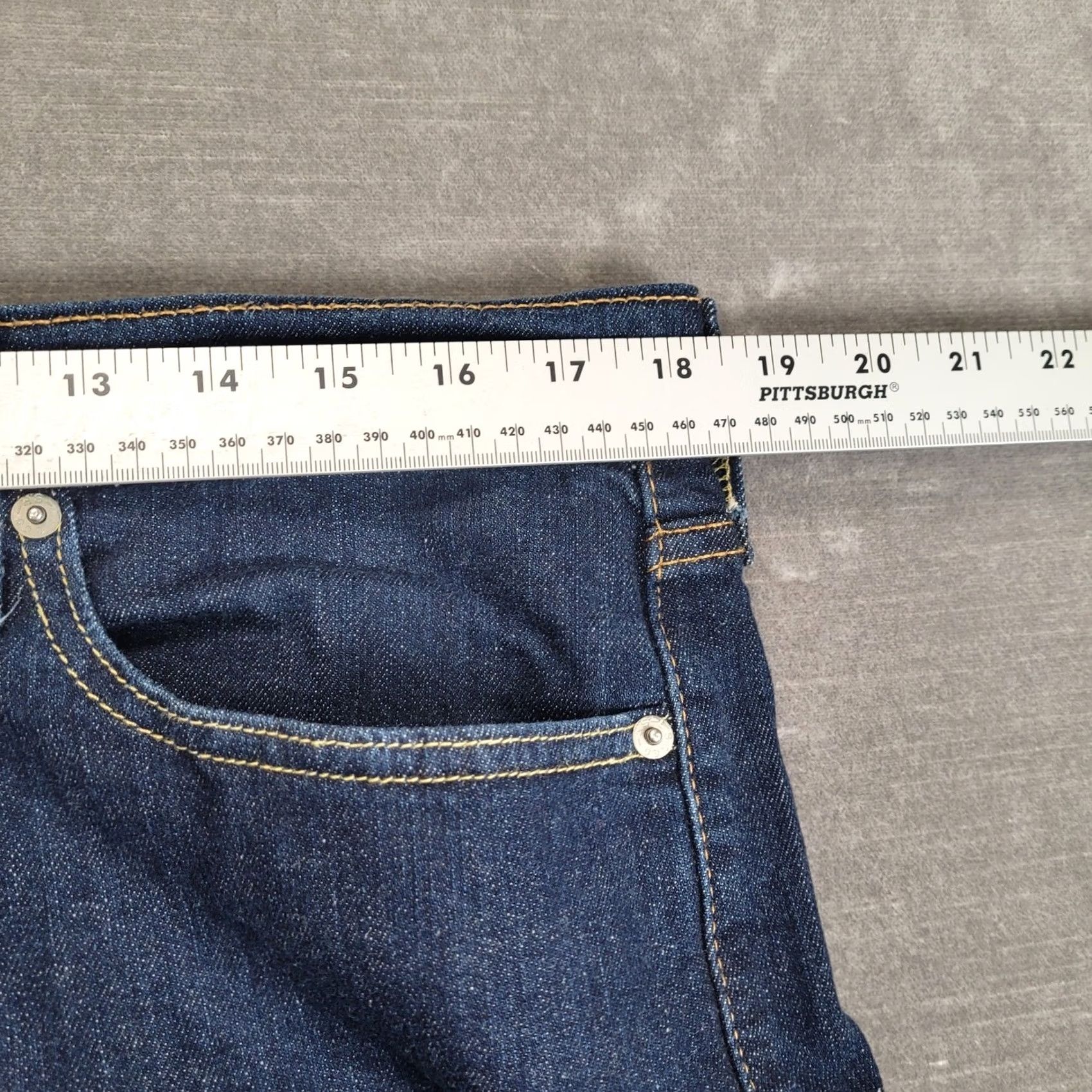 Levi's Levi's 513 Slim Straight Jeans Mens 36x30 Dark Indigo Blue Denim Pants Size US 36 / EU 52 - 5 Thumbnail