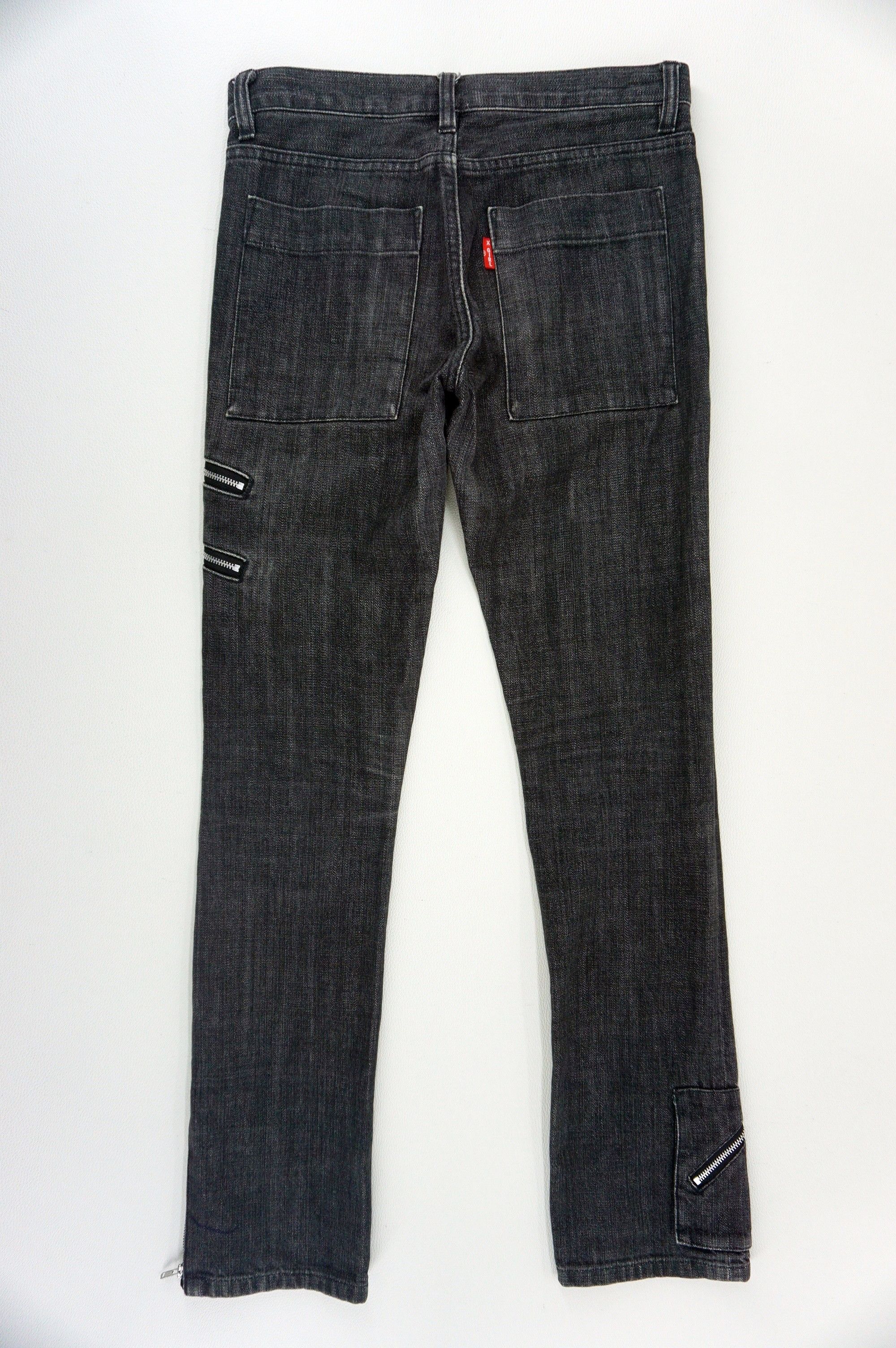 Japanese Brand X-Girl Jeans fits W29xL30 Multi Zipper Bondage Slim Denim Size 25" / US 0 / IT 36 - 2 Thumbnail