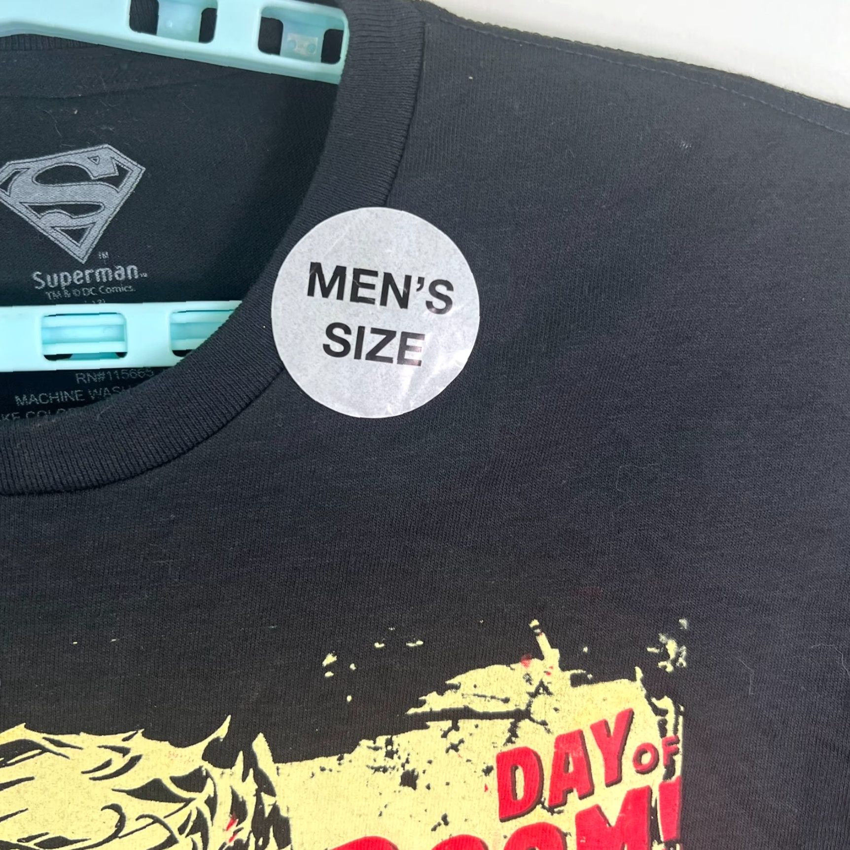DC Comics DC Comics Superman Day of Doom T-Shirt XL Black Graphic Print Comic Cover Art Men's Size US XL / EU 56 / 4 - 4 Thumbnail