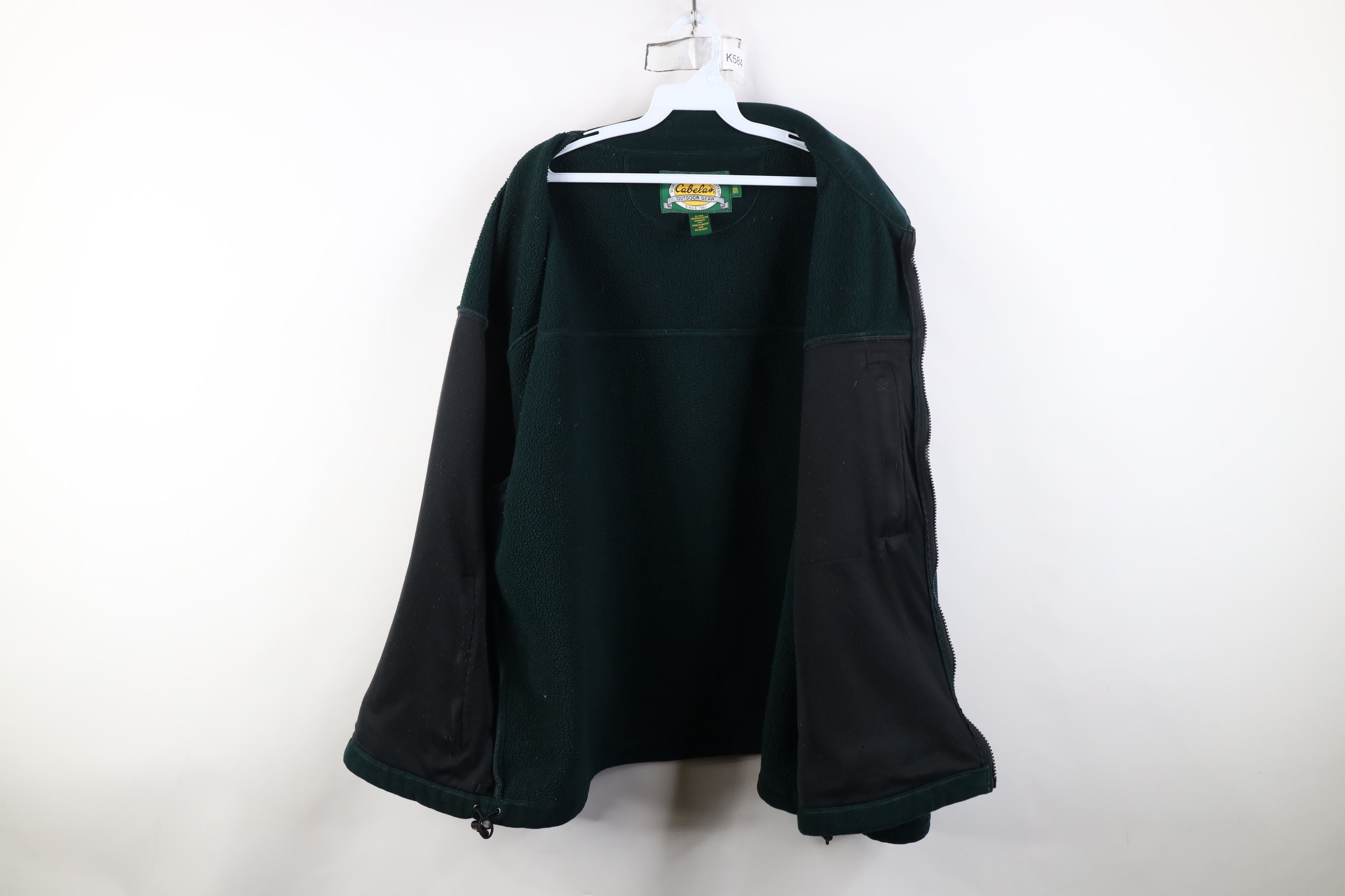 Cabelas Vintage 90s Cabelas Heavy Polartec Fleece Zip Jacket Green Size US XXL / EU 58 / 5 - 12 Thumbnail