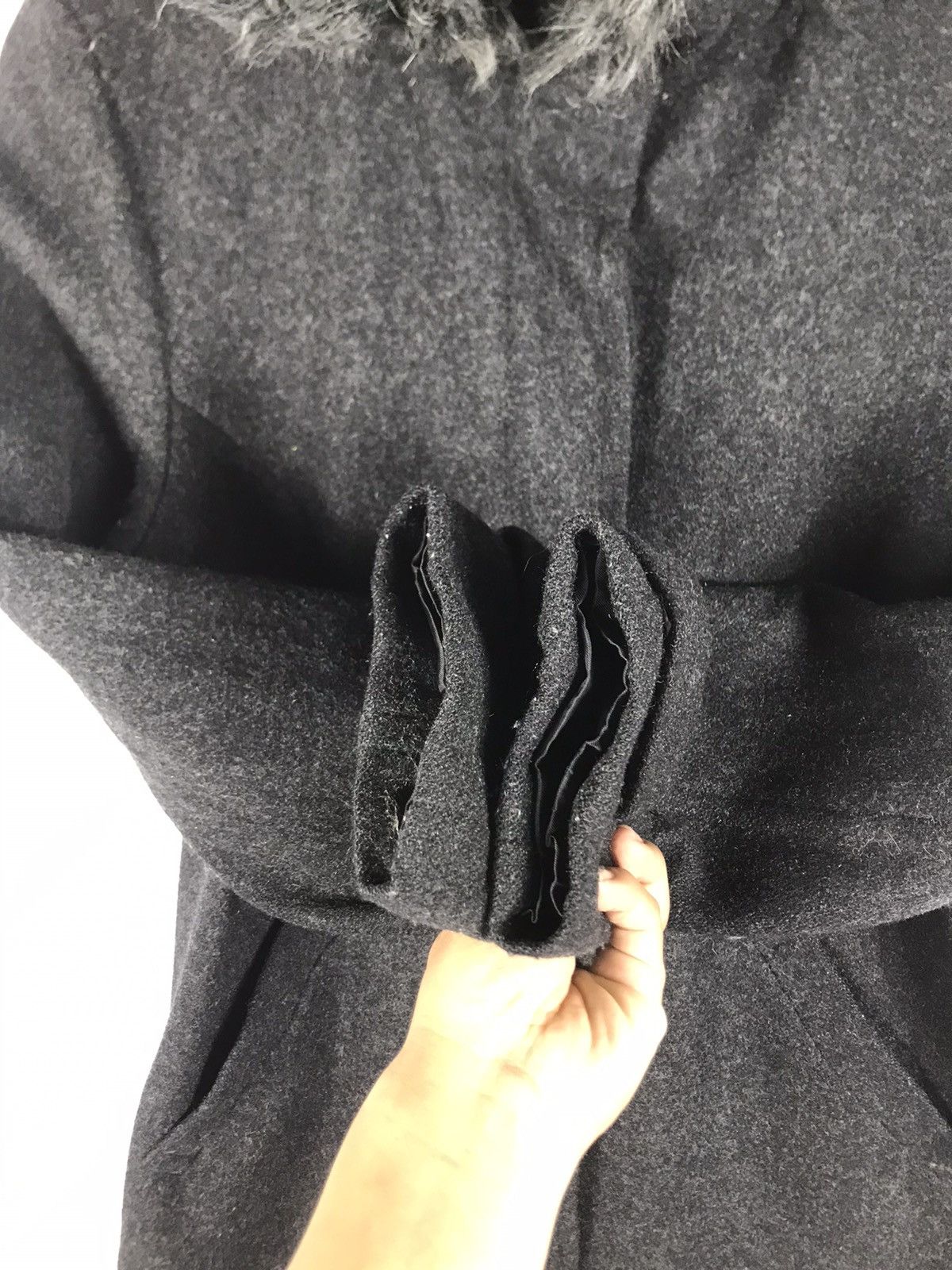 Designer × Japanese Brand × Vintage ⚡️Vintage A.O Wool Hooded Button Long Jacket Size XS / US 0-2 / IT 36-38 - 7 Thumbnail