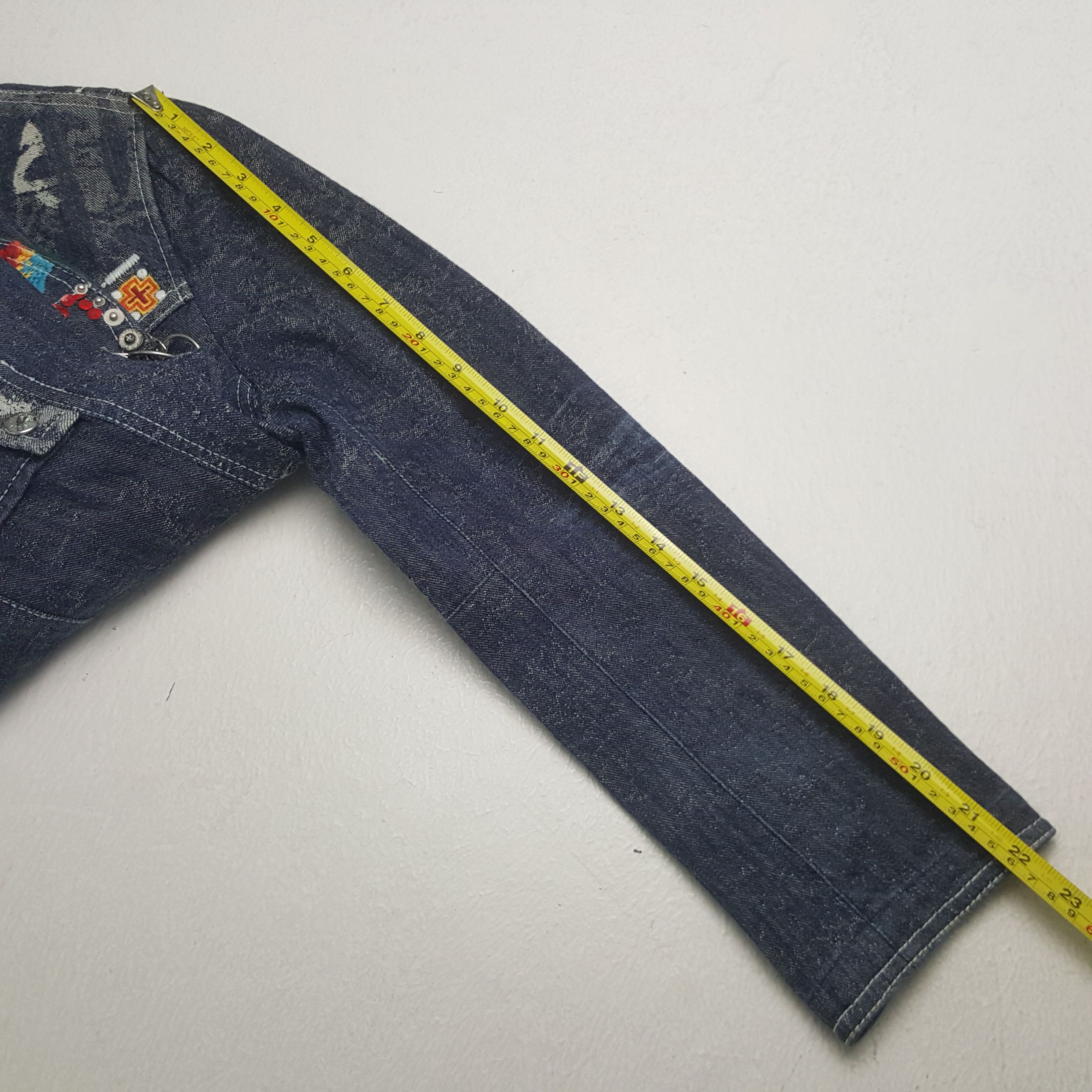 Vintage Vintage Gkitaliya Denim Blazer Jacket Size XS / US 0-2 / IT 36-38 - 7 Thumbnail