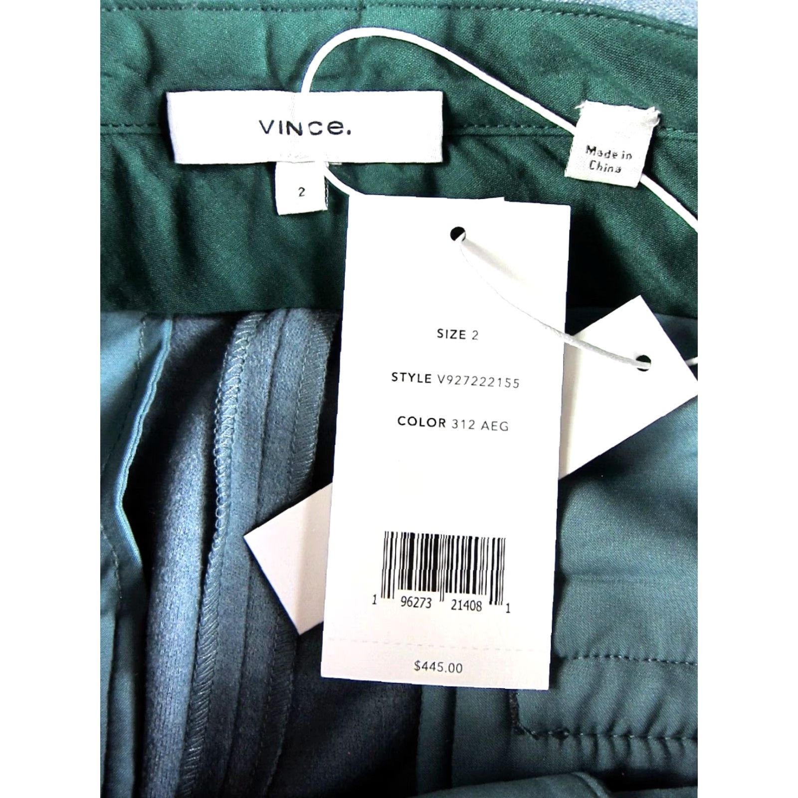 Vince VINTAGE NWT VINCE Blue Wool Pleated High Rise Waist Wide Leg Pocket Pant Size 2 Size 26" / US 2 / IT 38 - 4 Thumbnail