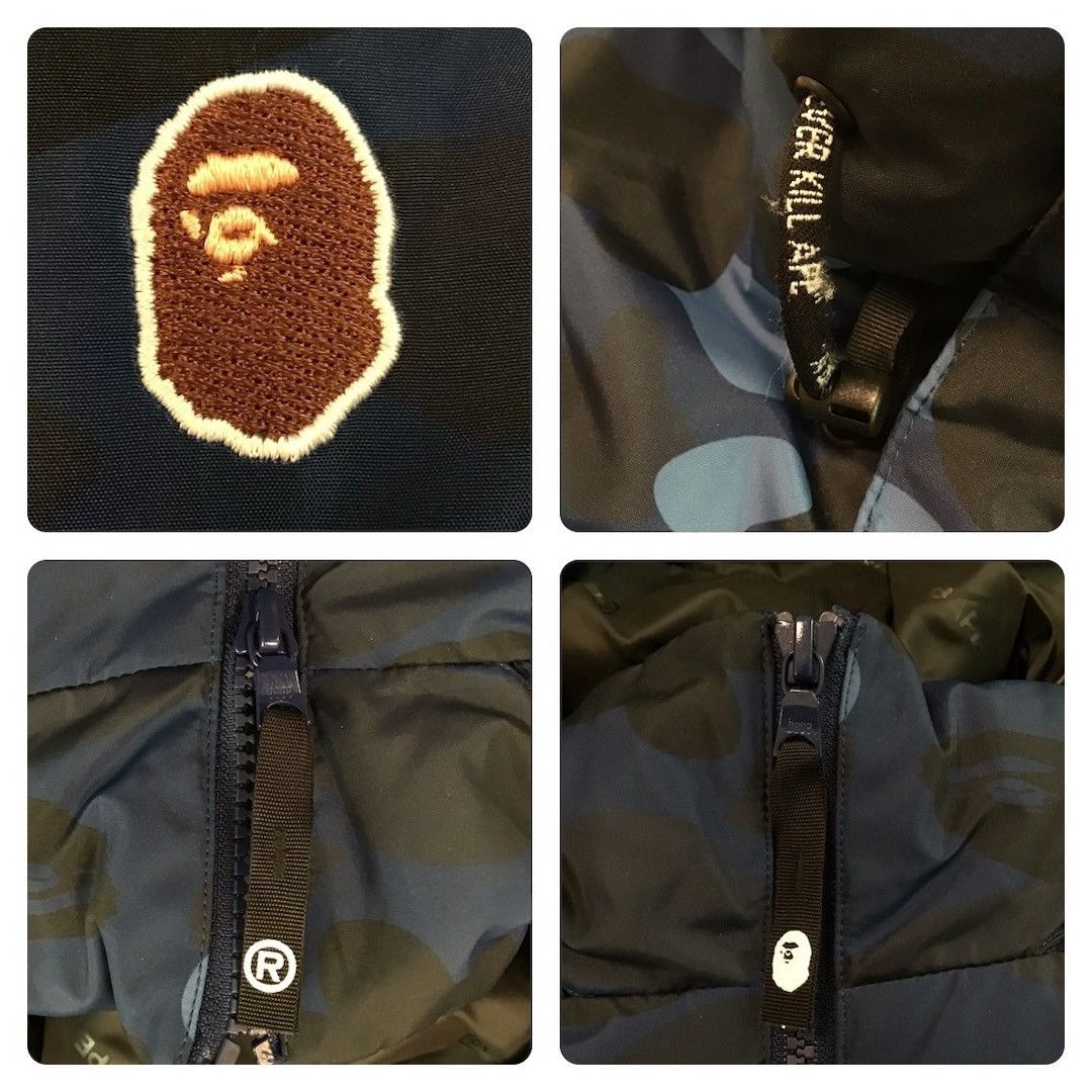 Bape BAPE Blue camo hoodie puffer down vest a bathing ape Size US M / EU 48-50 / 2 - 7 Thumbnail