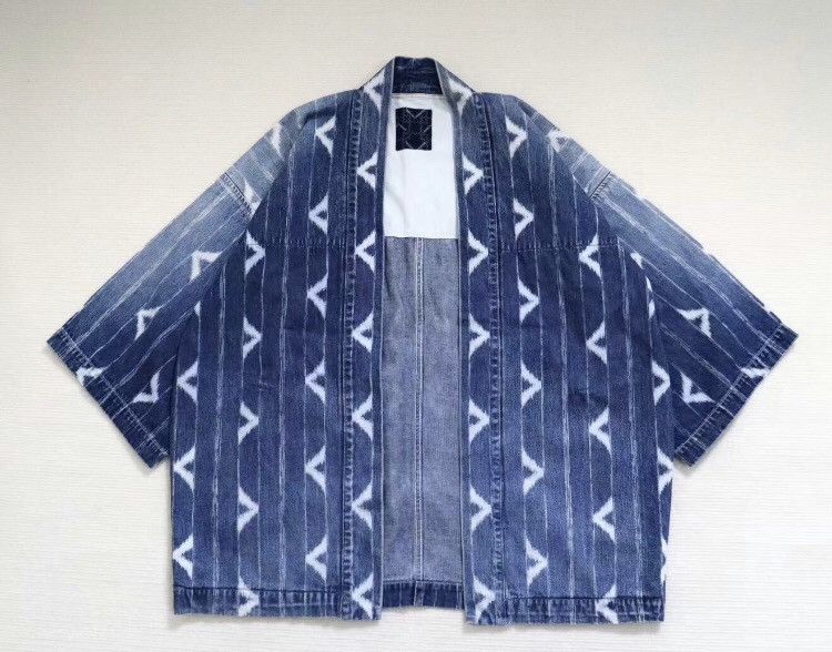 Visvim Visvim 22ss ICT Happi Wabash Dmgd denim robe washed blue dy 