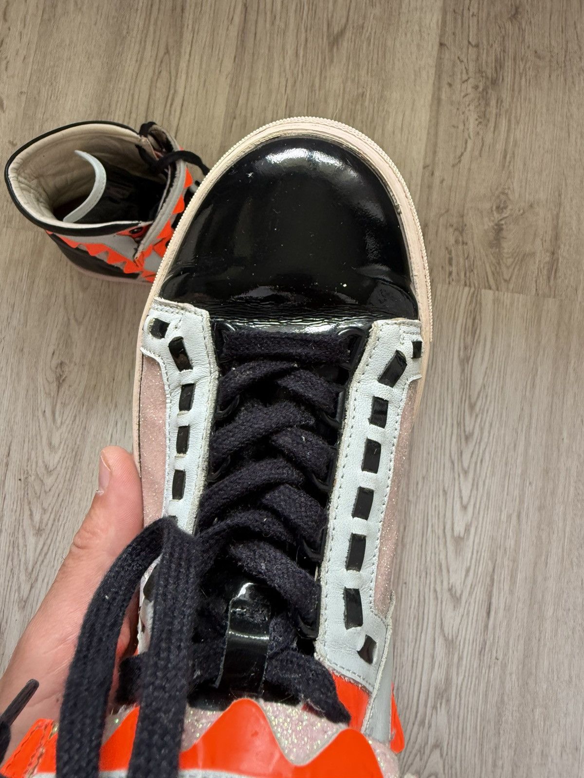 Sophia Webster Sophia Webster Fantasy Wing High Top Sneakers Neon Glitter Size US 9 / IT 39 - 19 Thumbnail