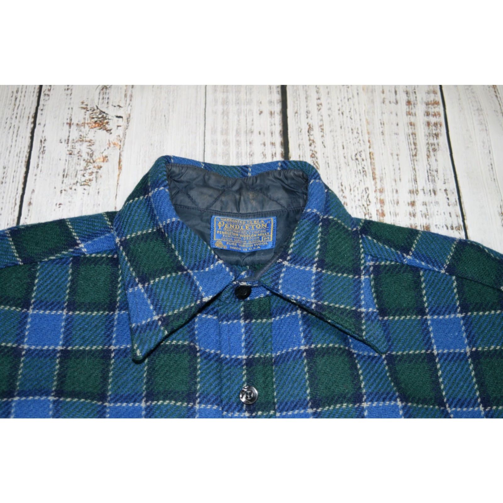 Pendleton Vintage Pendleton Men's Heavy Wool Flannel Shirt Jacket 60s 70s Plaid Cruiser Size US M / EU 48-50 / 2 - 3 Thumbnail
