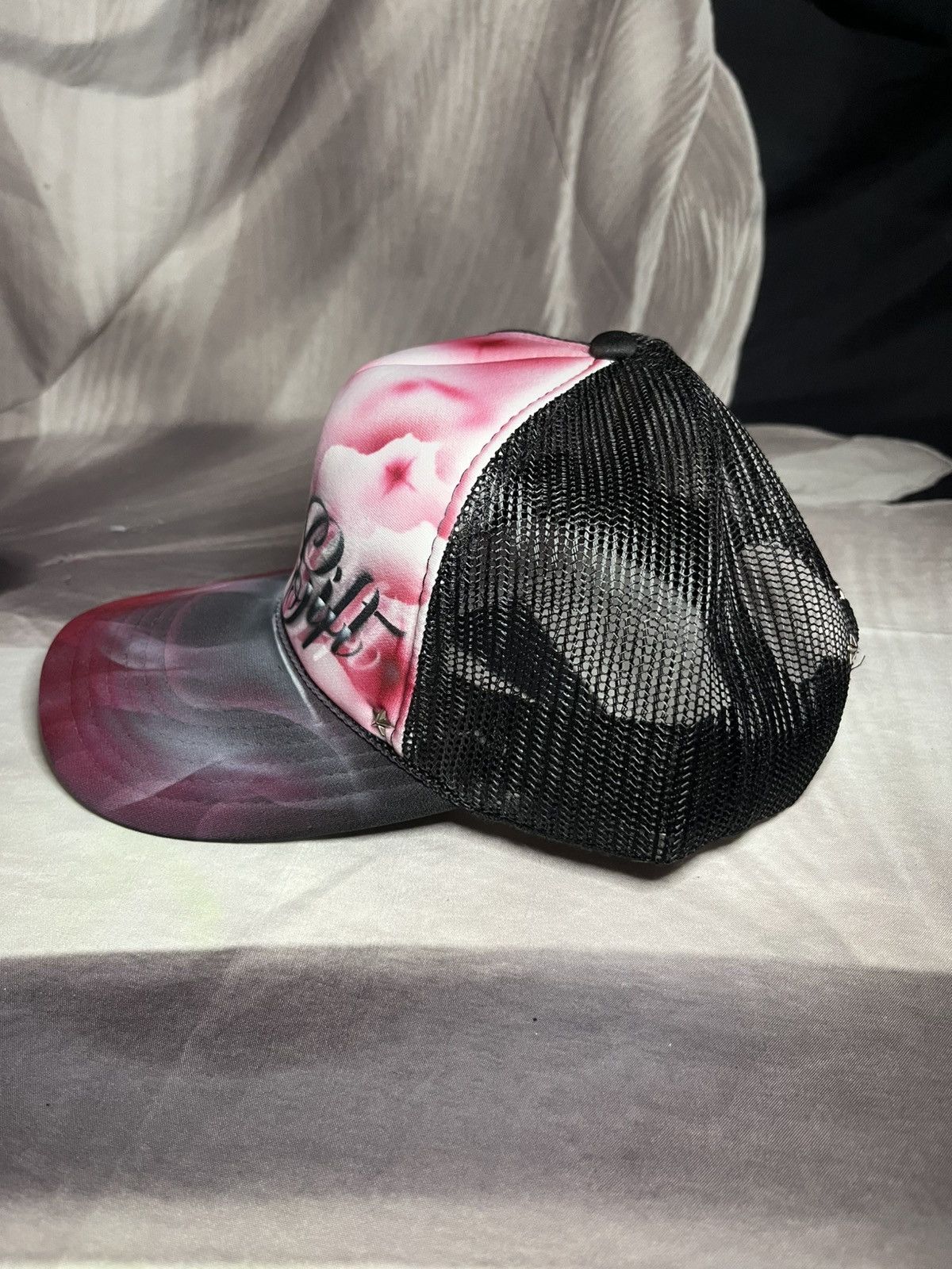 Other GODS GIFT Airbrushed 5 panel SnapBack Trucker Hat handpaintd Size ONE SIZE - 4 Thumbnail