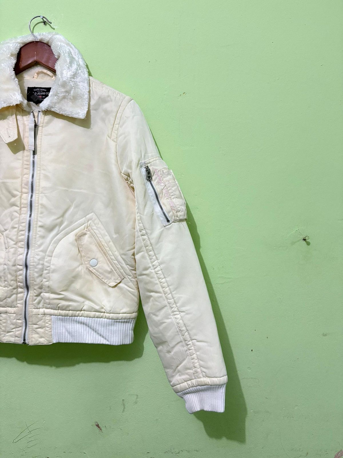 Polo Ralph Lauren × Vintage Polo Jeans Ralph Lauren Bomber Cropped Jacket Fur Collar Size US M / EU 48-50 / 2 - 3 Thumbnail