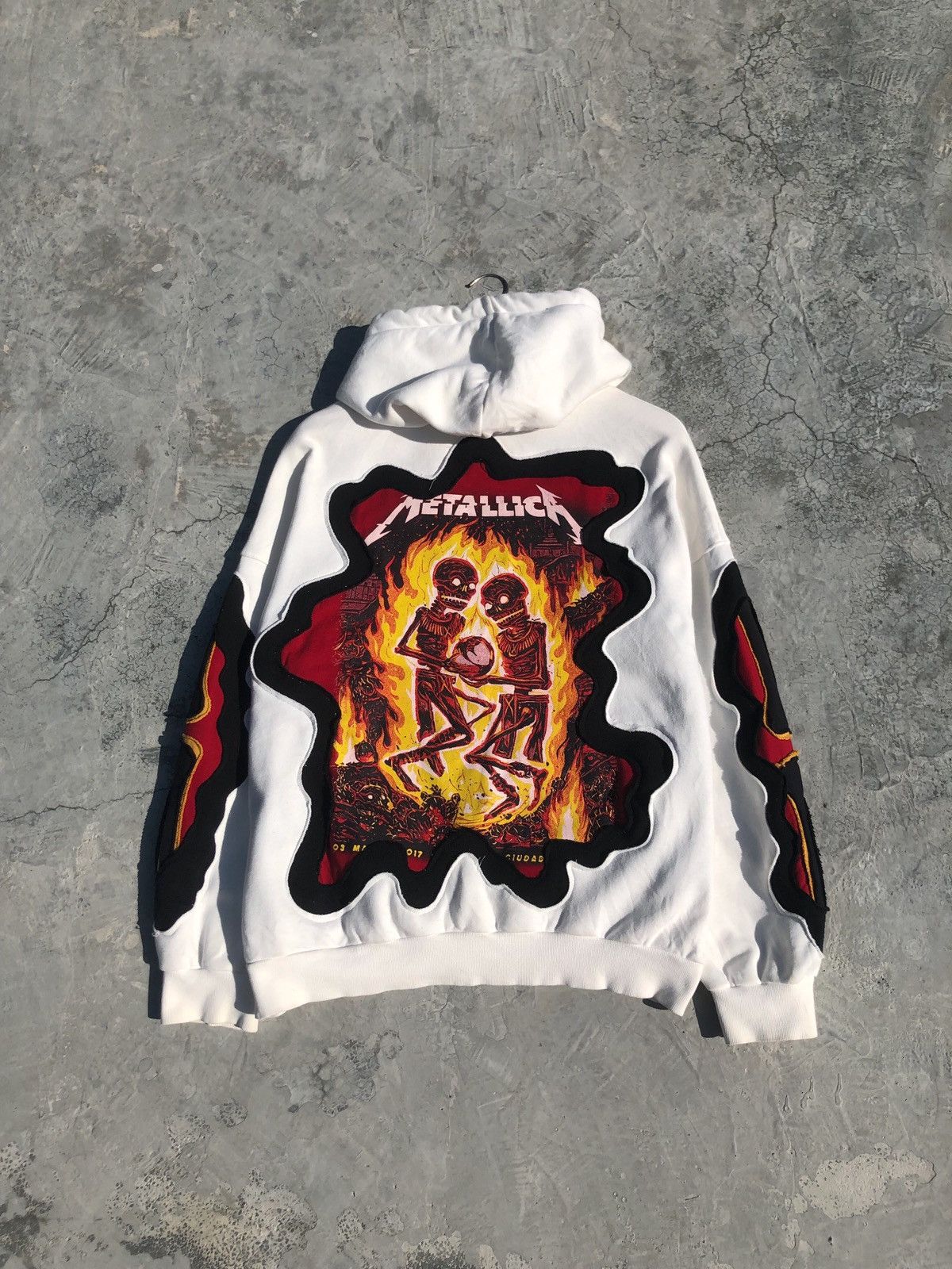 Designer × Japanese Brand × Vintage REWORKED METALLICA SKELETON HOODIE Size US L / EU 52-54 / 3 - 5 Thumbnail