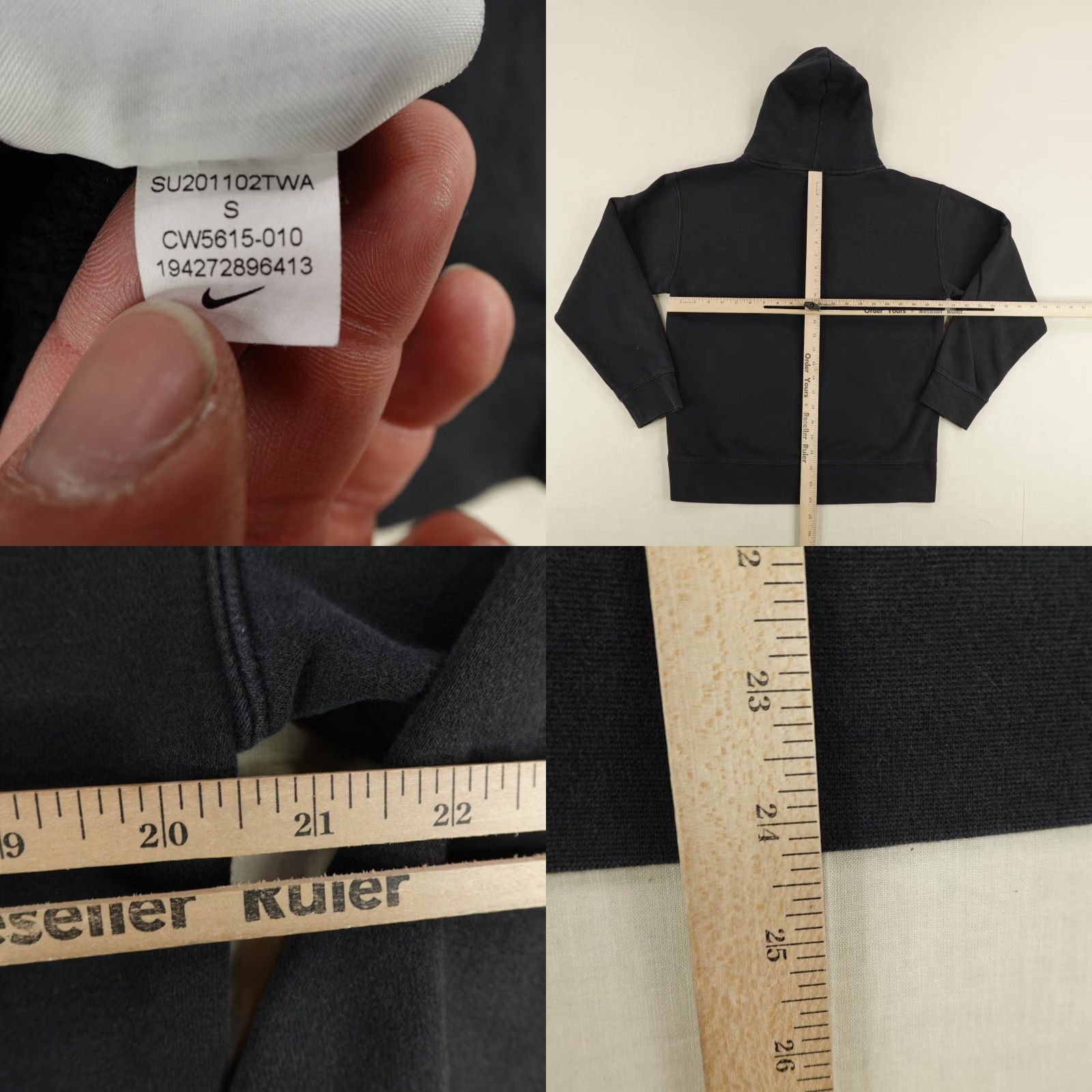 Nike Nike SB Hoodie Mens Small Black Swoosh Pullover Sweatshirt Big Logo Regualr Fit Knit Cotton Polyester Size US S / EU 44-46 / 1 - 8 Thumbnail