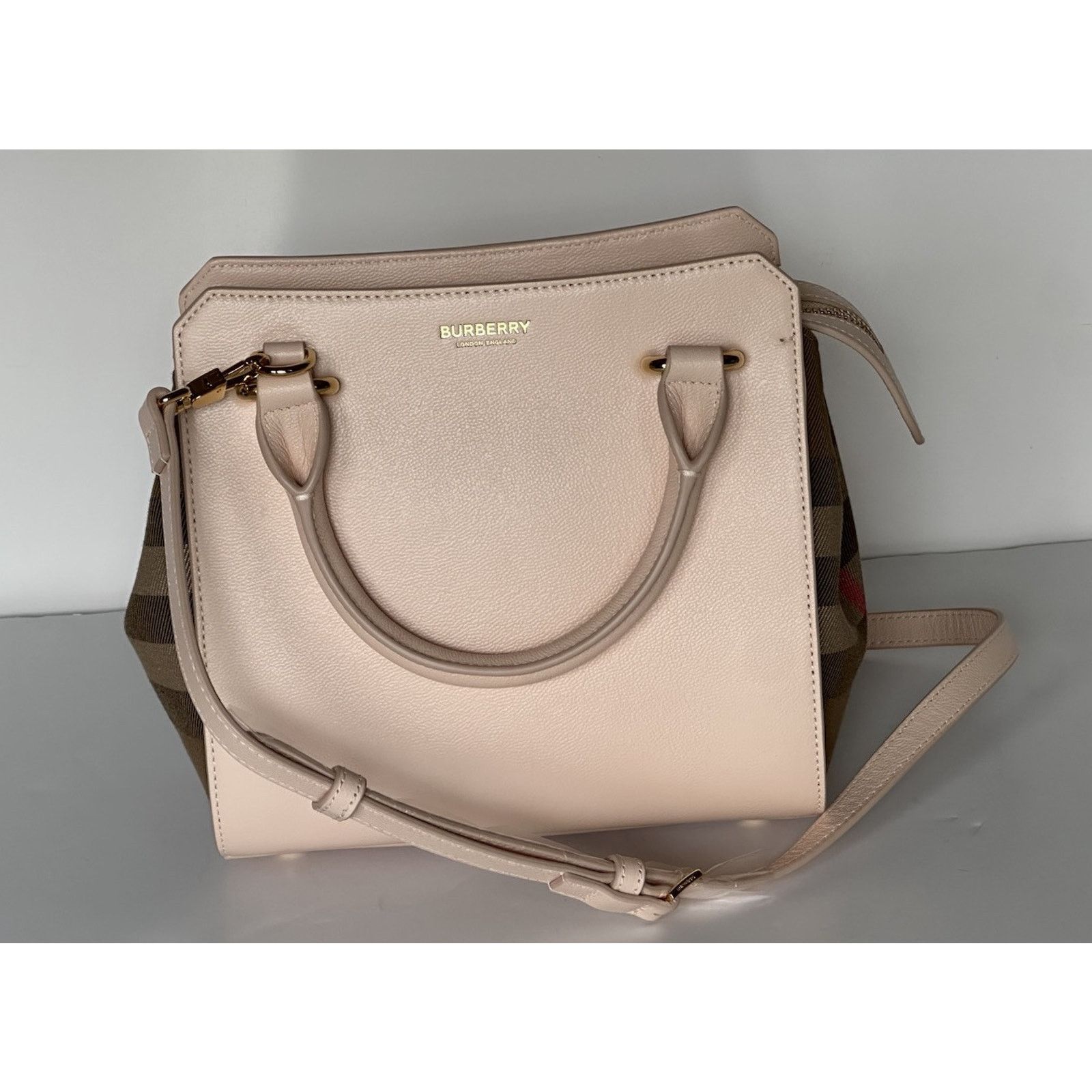 Burberry Burberry Banvell Mini Leather Cross Body Bag Cameo 8084487 Size ONE SIZE - 10 Thumbnail