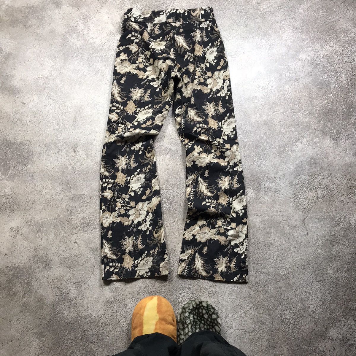 Vintage Vintage Y2K Baggy Wide Leg Sweatpants All Over Print Rave 27 Size 27" / US 4 / IT 40 - 4 Thumbnail