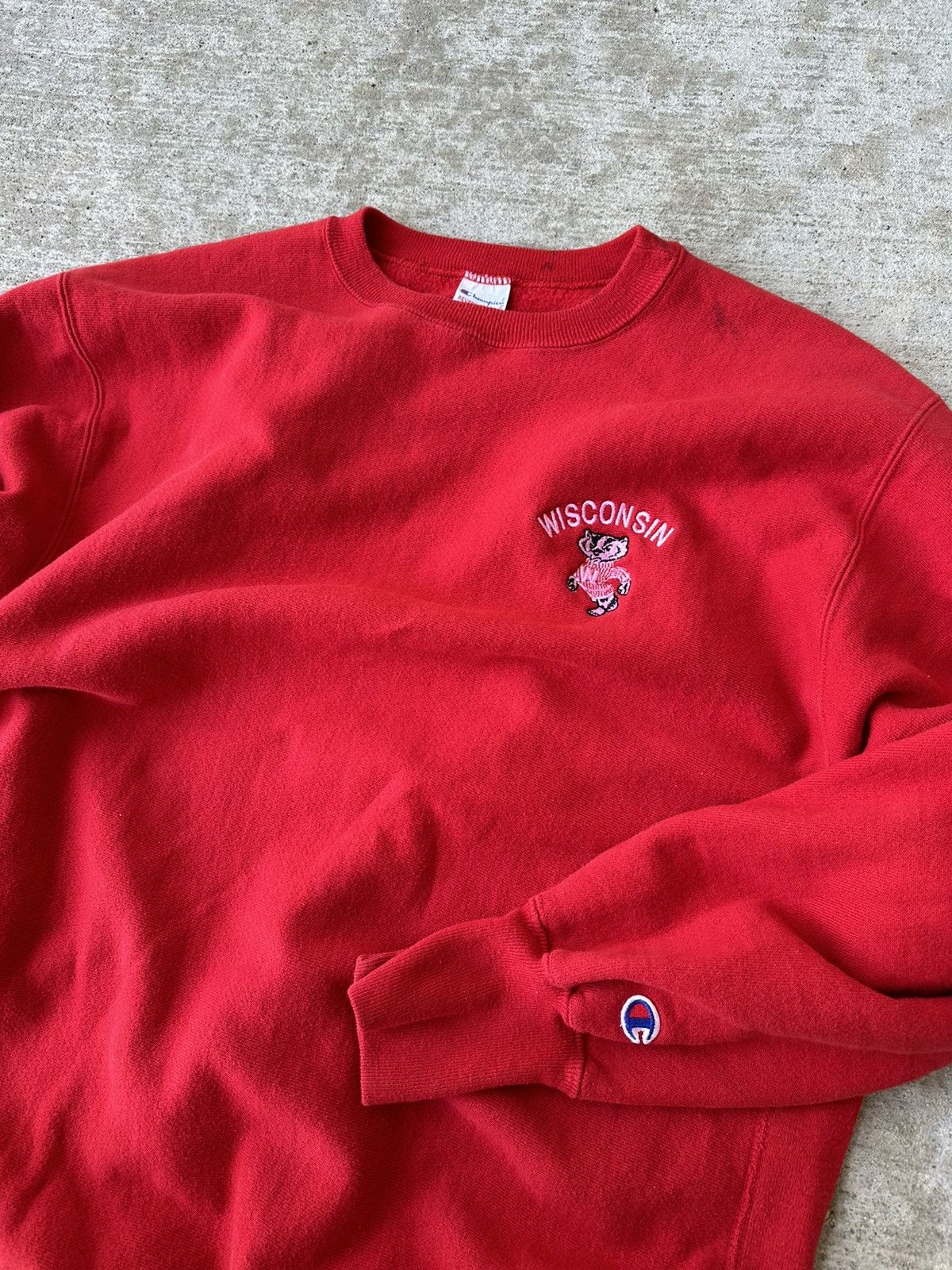 Vintage 90s Wisconsin Badgers Champion Reverse Weave Sweatshirt Size US XL / EU 56 / 4 - 1 Thumbnail