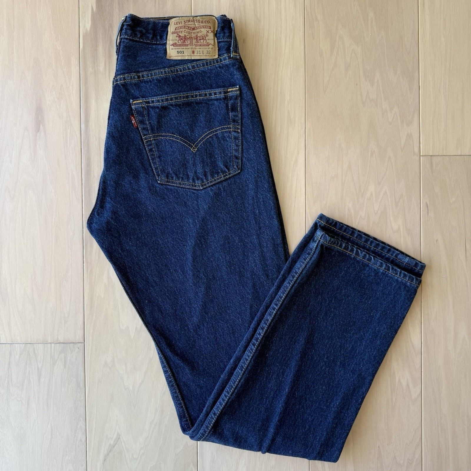 Levi's × Vintage Vintage Levis 501 Jeans 28 Blue Made In USA 90s Straight Leg Size US 28 / EU 44 - 2 Thumbnail