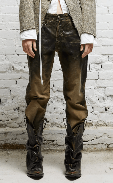 image of R13 Boyfriend Jean Vintage Coated Black R13W5083-D151B, Women's (Size 27)