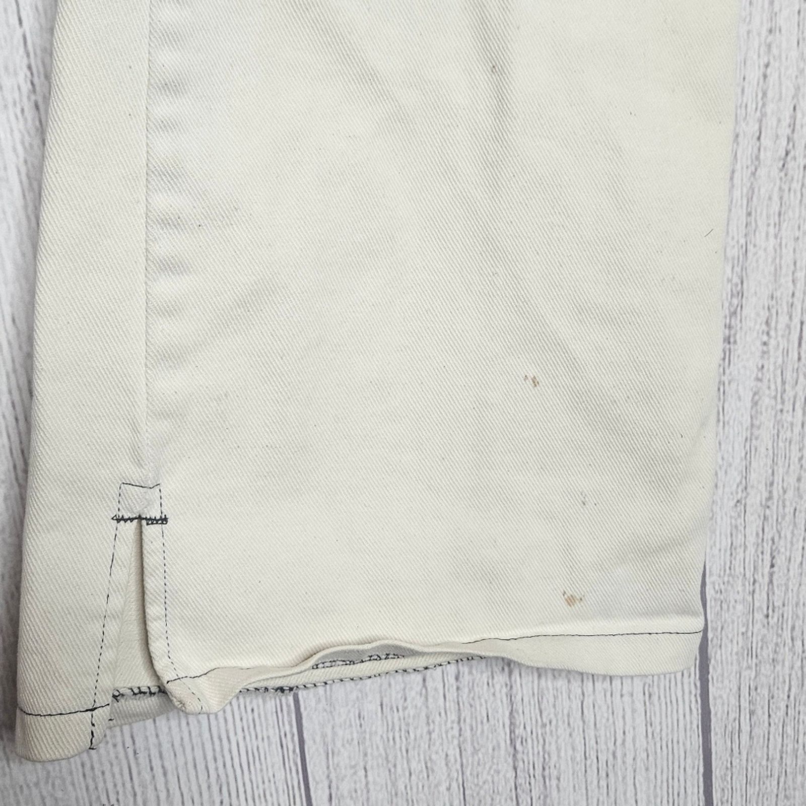 Vintage VTG 60s 70s Unbranded Snap Front White Flared Sailor Pants Size 28" / US 6 / IT 42 - 3 Thumbnail