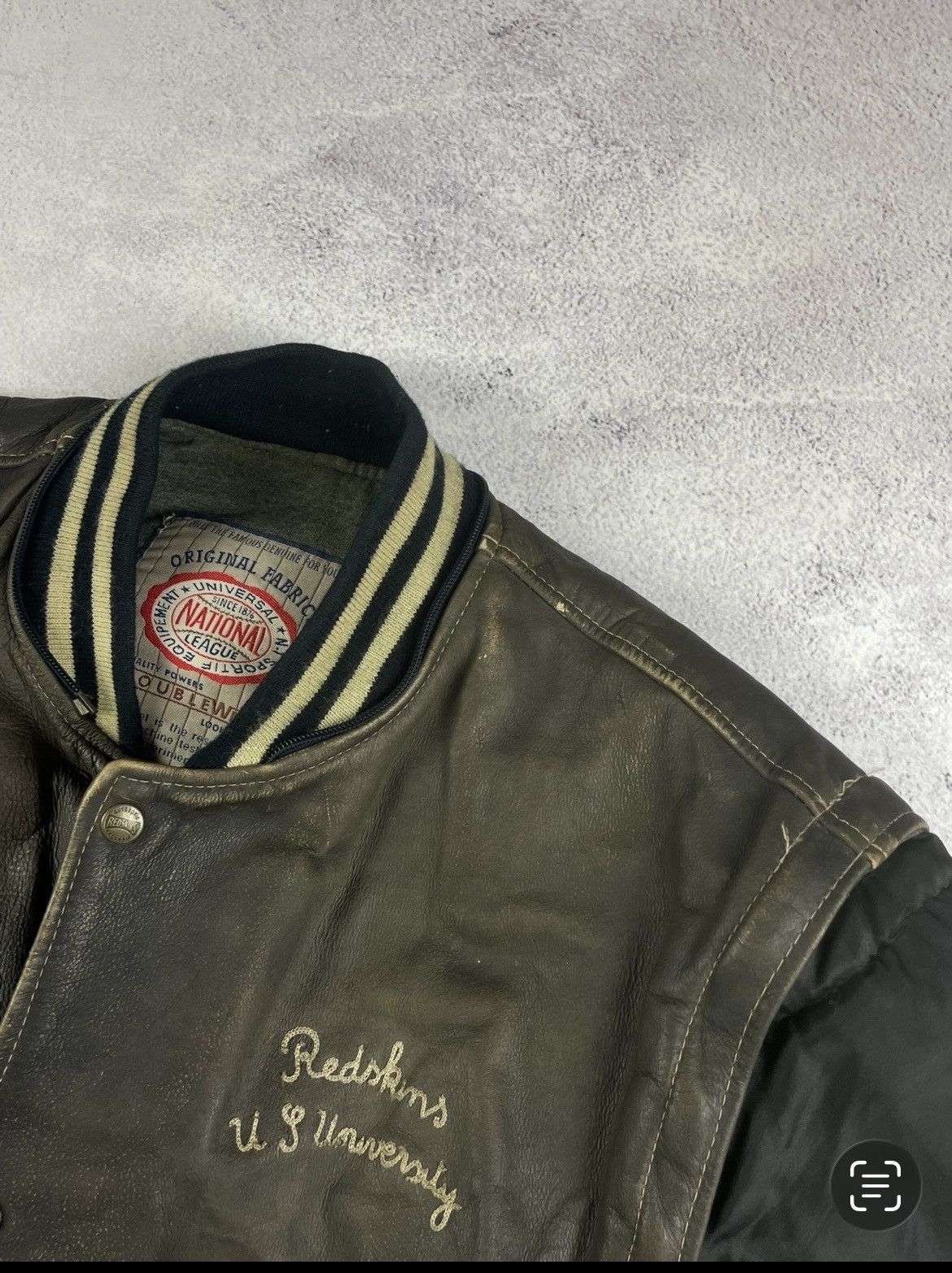 Other Vintage REDSKINS Leather Bomber Jacket Detachable XXXL Size US XXL / EU 58 / 5 - 14 Thumbnail