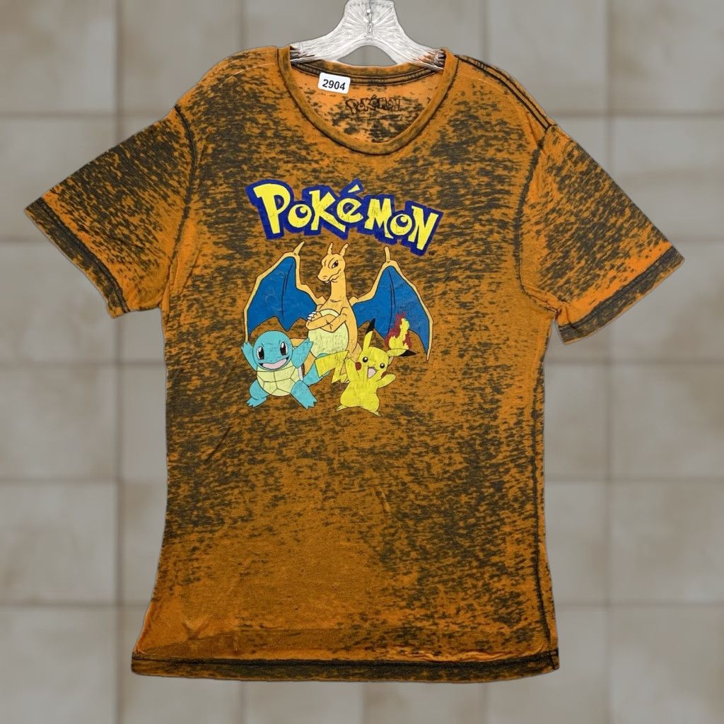 Vintage Pokémon T-Shirt Men's L Orange Earth Tone Charizard Geometric Punk Grunge 80s 90s Vintage No Size US L / EU 52-54 / 3 - 1 Thumbnail