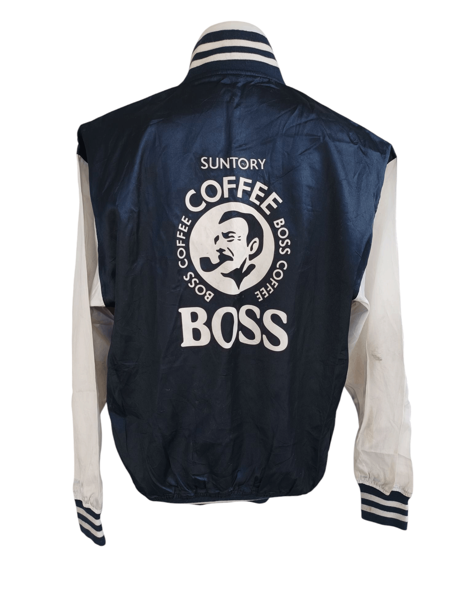 Japanese Brand VINTAGE 🔥 Big Logo Suntory Coffee Boss Satin Jacket SW01 Size US XL / EU 56 / 4 - 10 Thumbnail