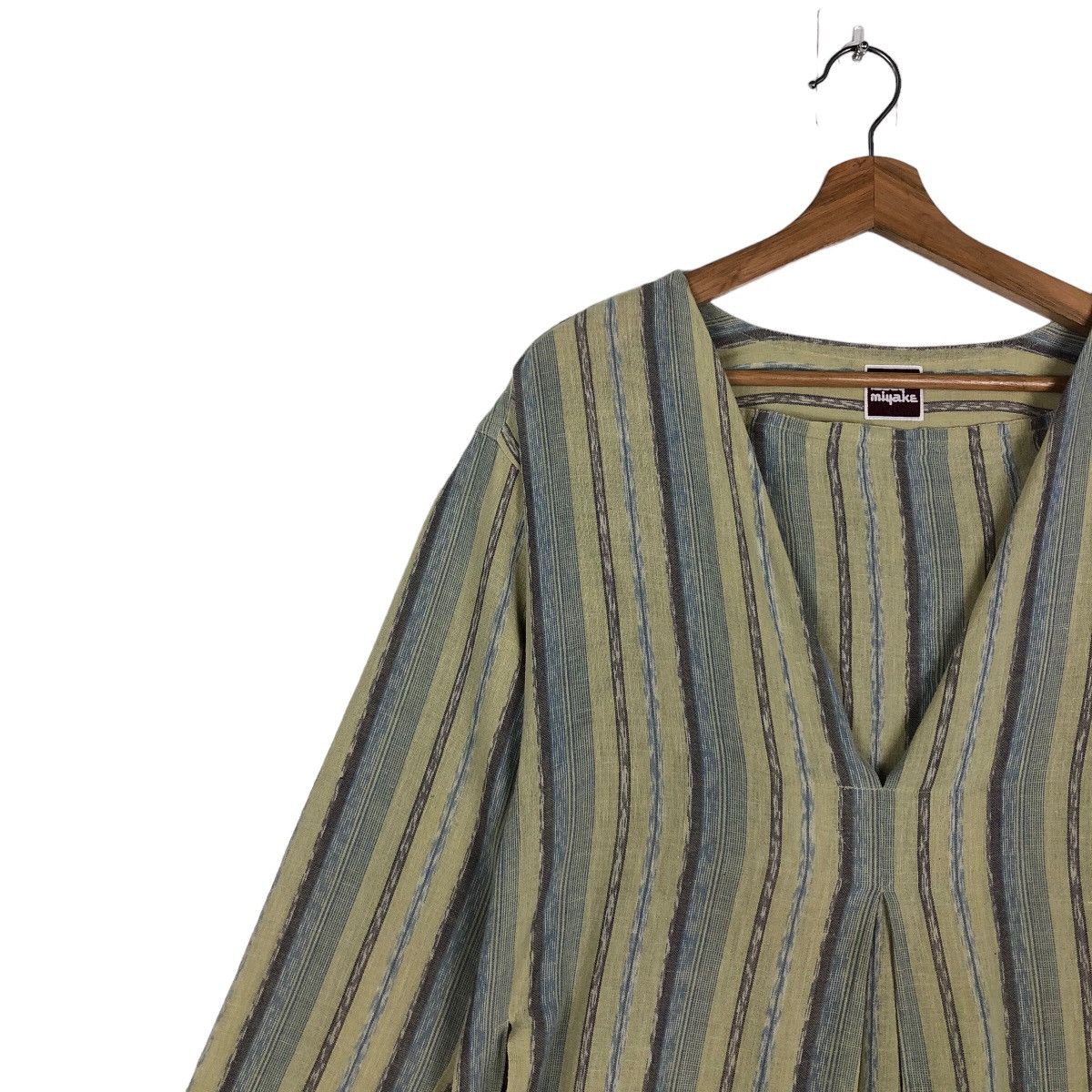 Issey Miyake 🔥Rare 70’s Vintage Issey Miyake Stripe Midi Dress Size M / US 6-8 / IT 42-44 - 8 Thumbnail