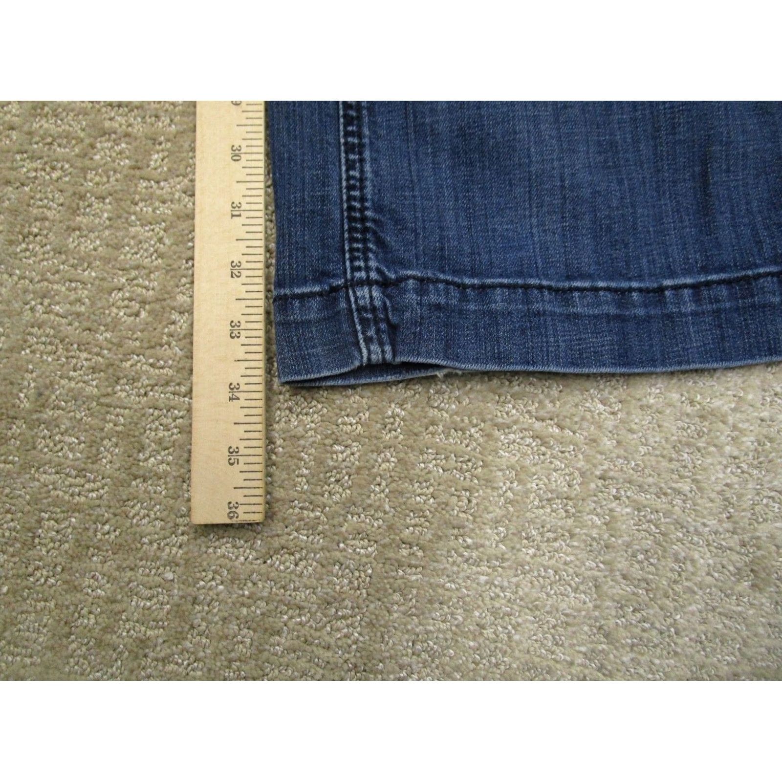 Ariat Ariat Jeans Bootcut Women 32 Tall Blue Dark Wash 5-Pocket Denim Stretch Cowgirl Pants Linked Logo Womens Jeans Size 24" / US 00 / IT 34 - 7 Thumbnail