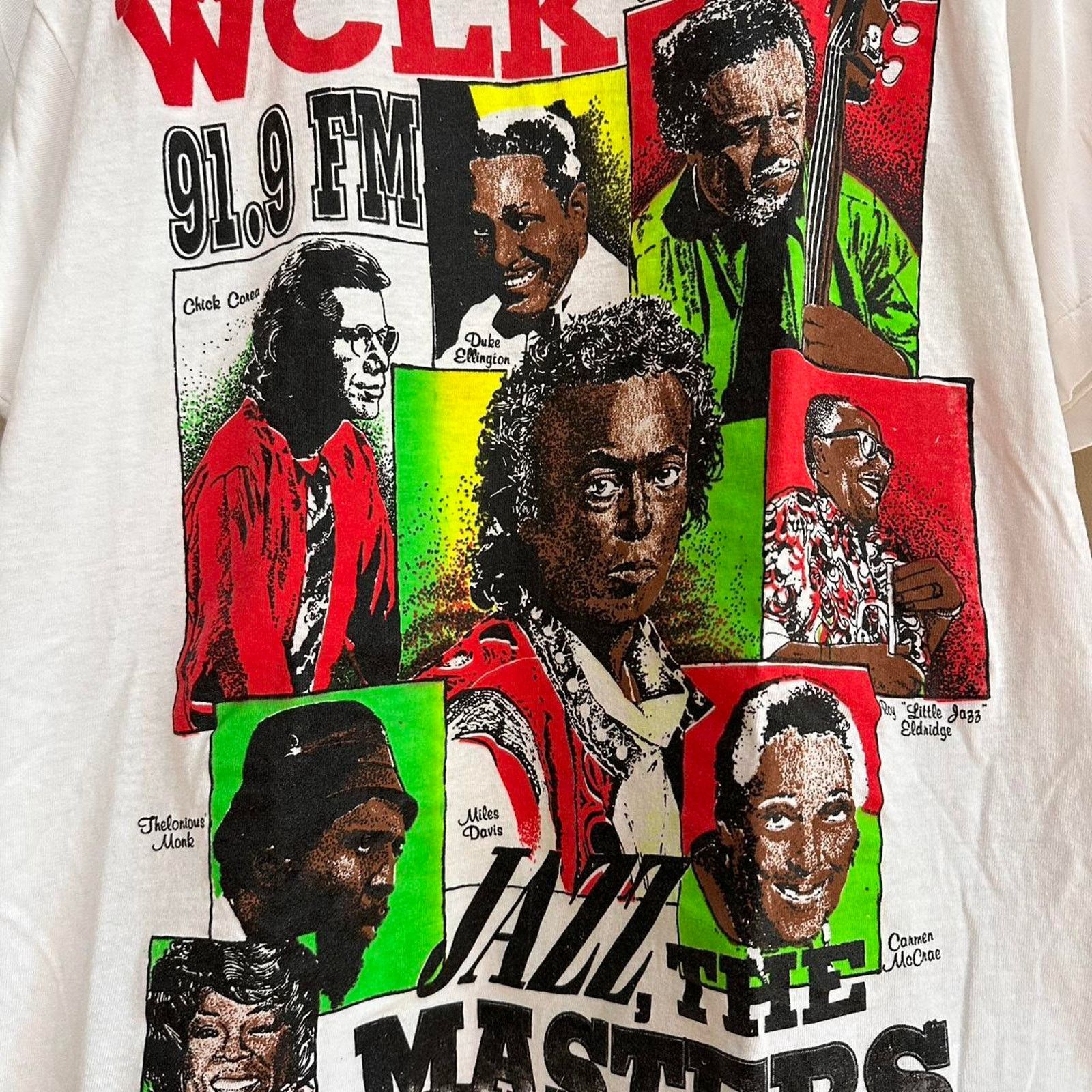 Band Tees × Fruit Of The Loom × Vintage Vintage WCLK 99.9 FM Jazz Shirt Size US L / EU 52-54 / 3 - 3 Thumbnail