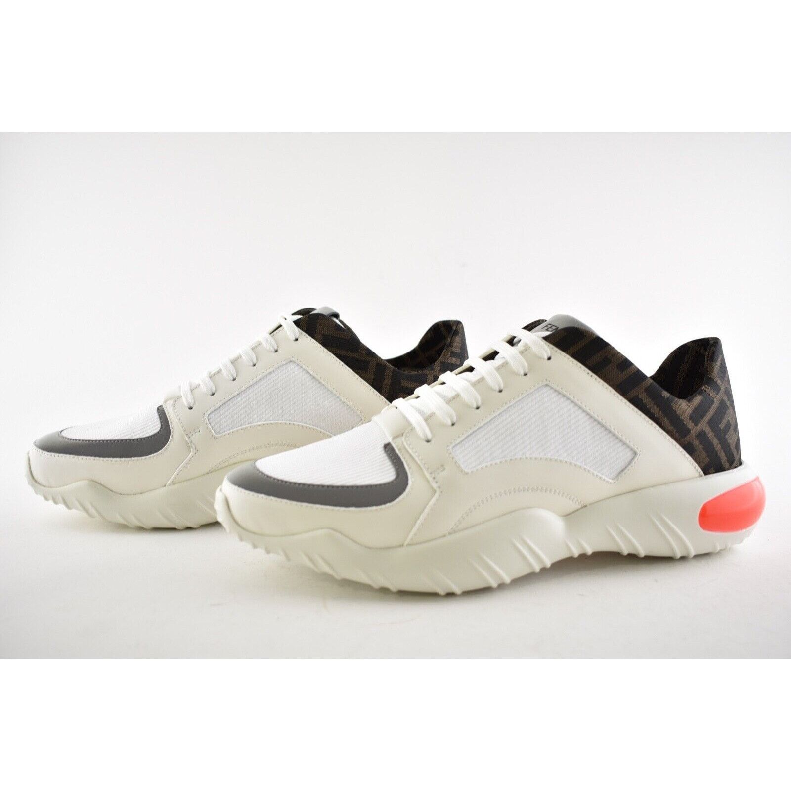 Fendi Fendi Mens White FF Technical Fabric Logo Sneaker Size US 8.5 / EU 41-42 - 9 Thumbnail