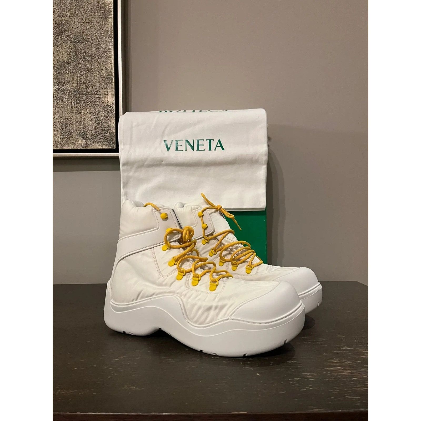 Bottega Veneta o1rshd1 Puddle Bomber Boots in String / Egg Yolk 43 Size US 10 / EU 43 - 5 Thumbnail