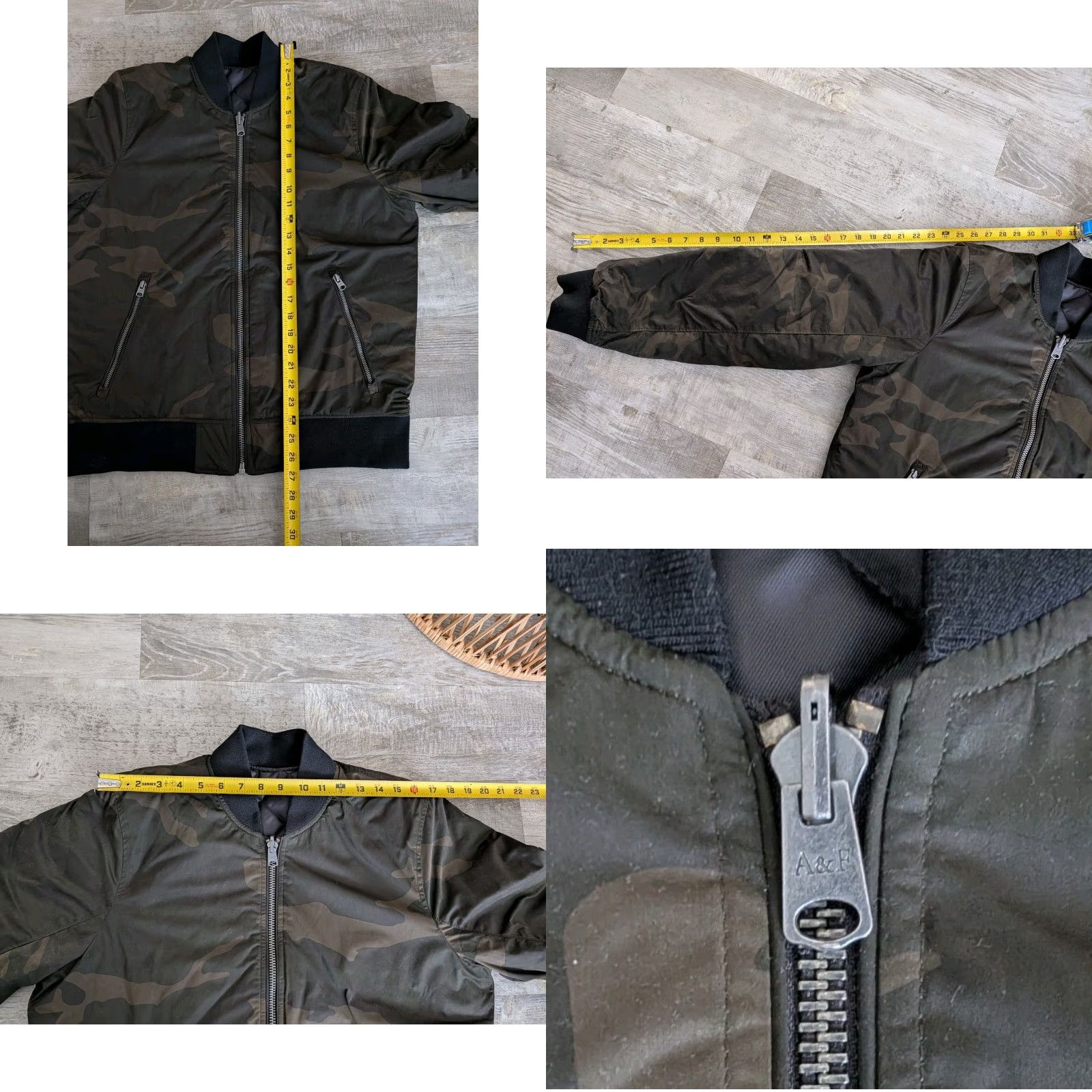Abercrombie & Fitch Abercrombie & Fitch Baseball Bomber Camo Jacket Reversible Quilted Sz M Mens EUC Size US M / EU 48-50 / 2 - 8 Thumbnail