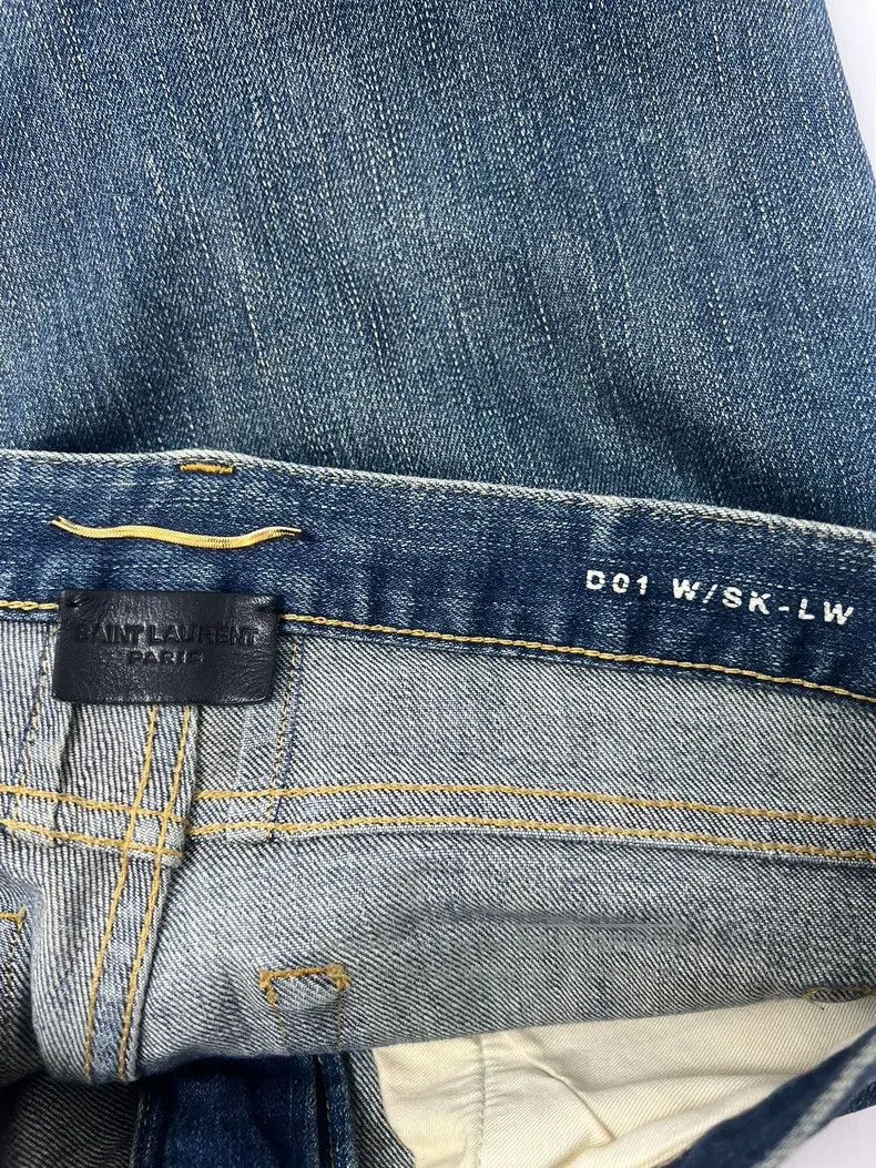 Saint Laurent Paris Saint Laurent Paris Original Deep Blue Cat Scratch Washed Size US 28 / EU 44 - 5 Thumbnail