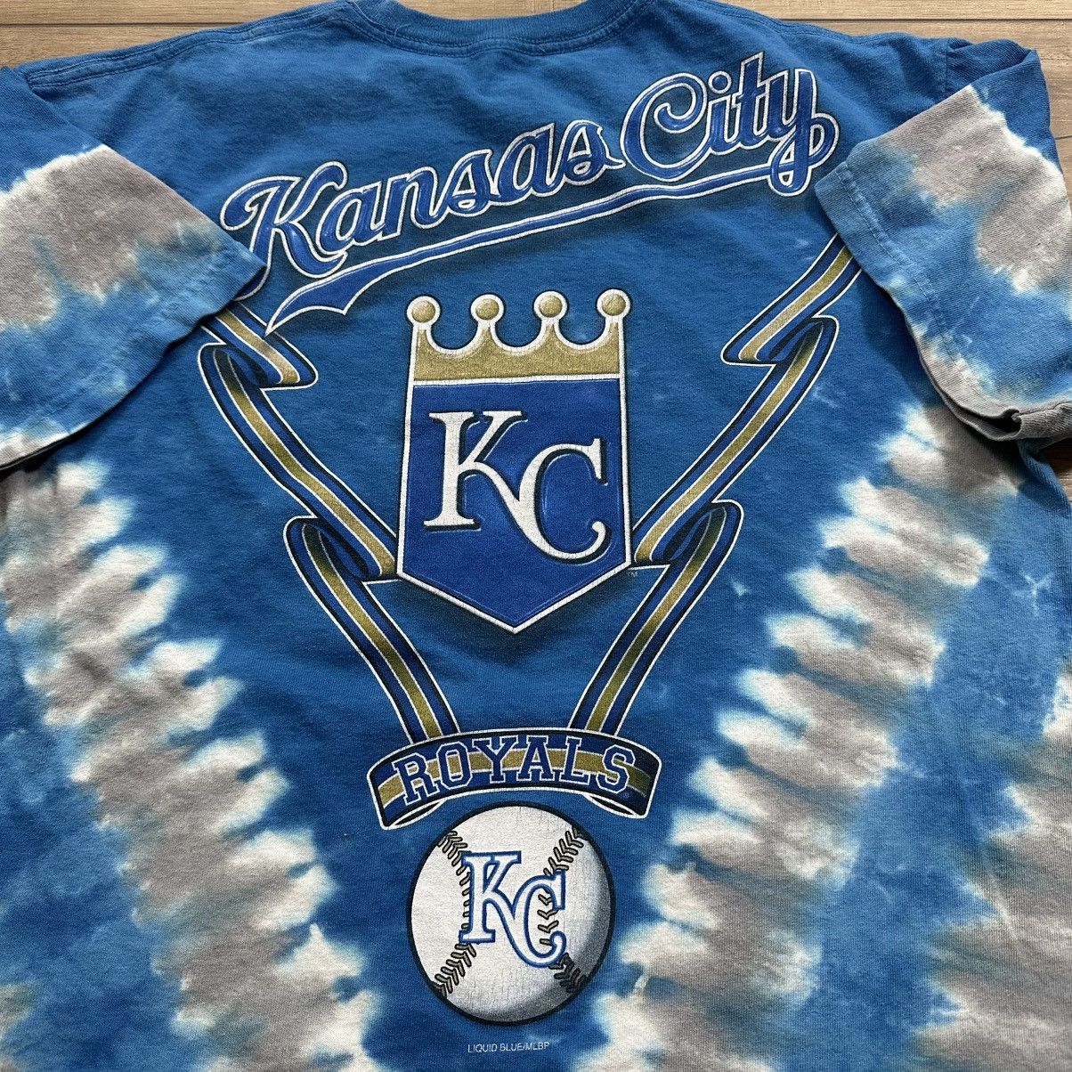 Liquid Blue Liquid Blue Kansas City Royals MLB Blue Tie Dye Graphic Tee Size US M / EU 48-50 / 2 - 9 Thumbnail