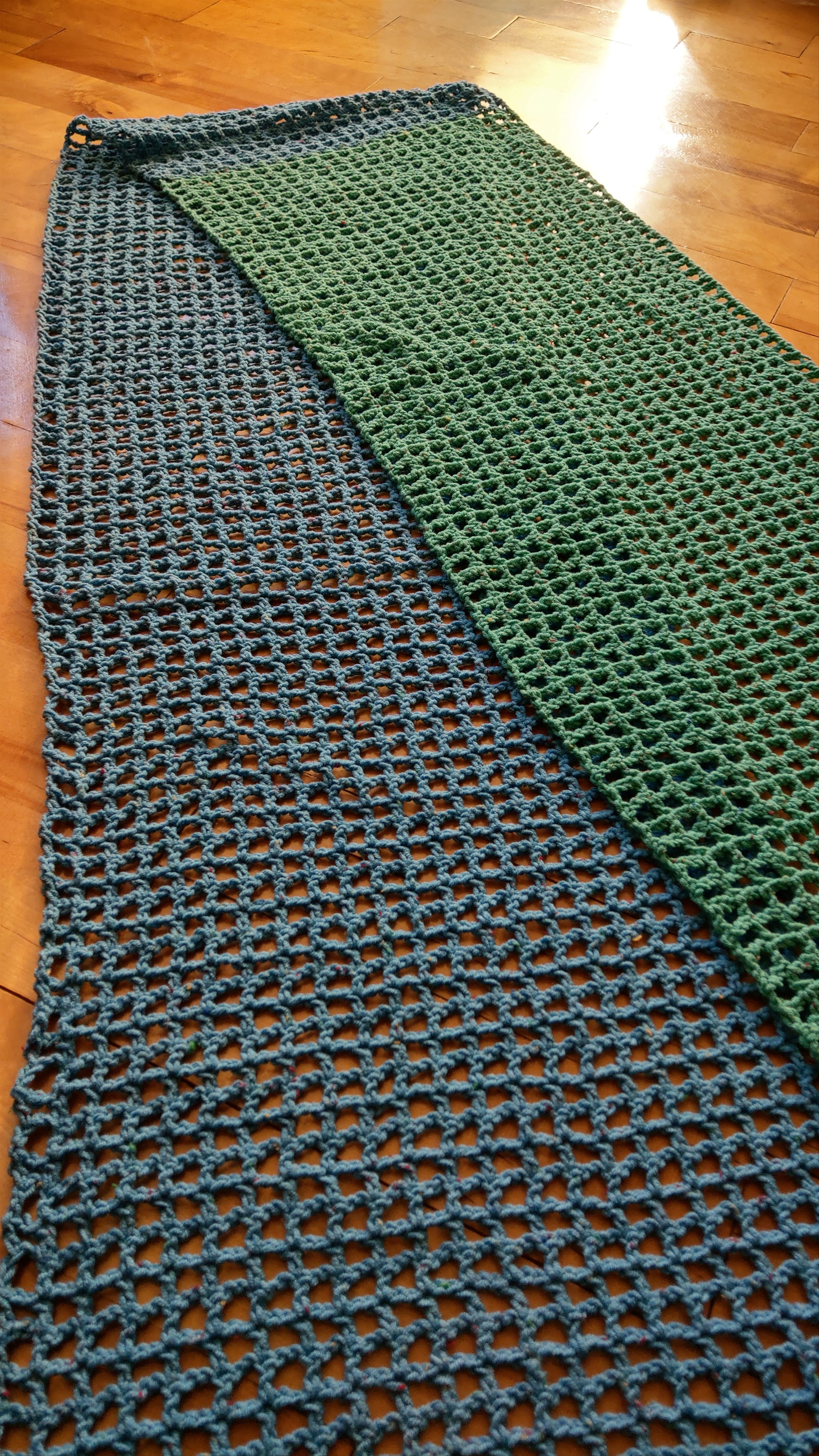 Homespun Knitwear New Handmade Crochet Scarf Duo Coloured Size ONE SIZE - 3 Thumbnail
