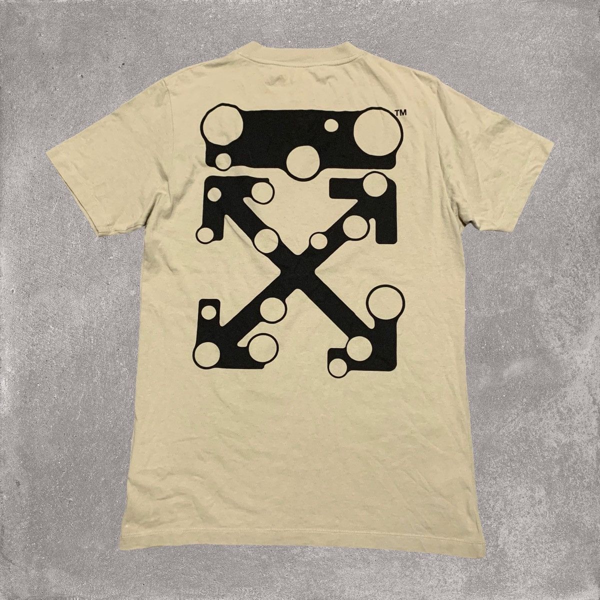 Off-White Off White Small Bubble Arrows Beige Tee Virgil Abloh Size US S / EU 44-46 / 1 - 1 Thumbnail